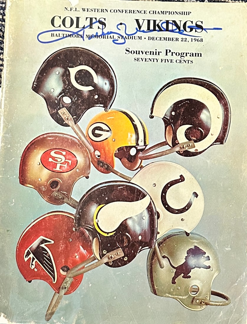 Johnny Unitas Autographed Vintage Program (1 of 1)