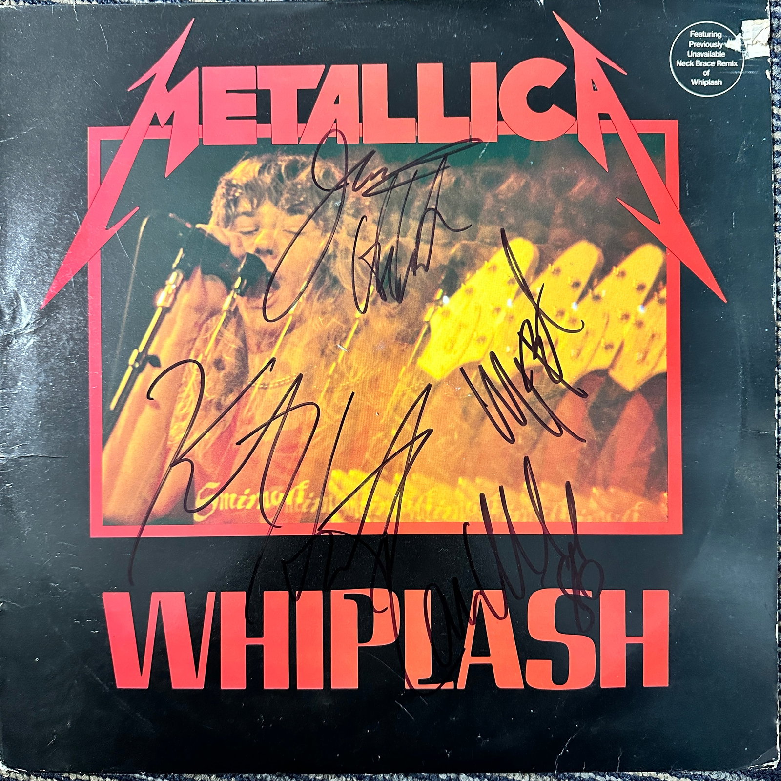 Metallica Autographed ALBUM CLIFF JAMES LARS KIRK: Displays are not framed, and can be framed for a cost. Framed items will state they are framed in the name of the item. All signed items come with a COA. All items now come with a 3rd Party COA from P