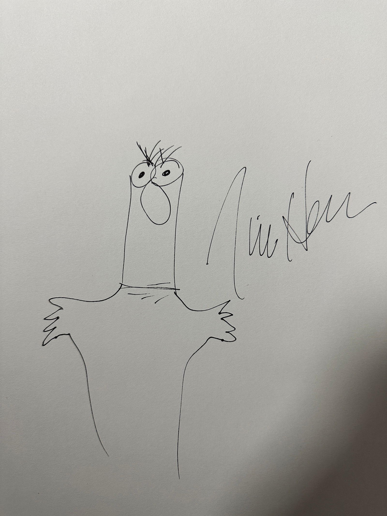 Beaker Handdrawn Jim Henson Autographed Sketch (1 of 1)
