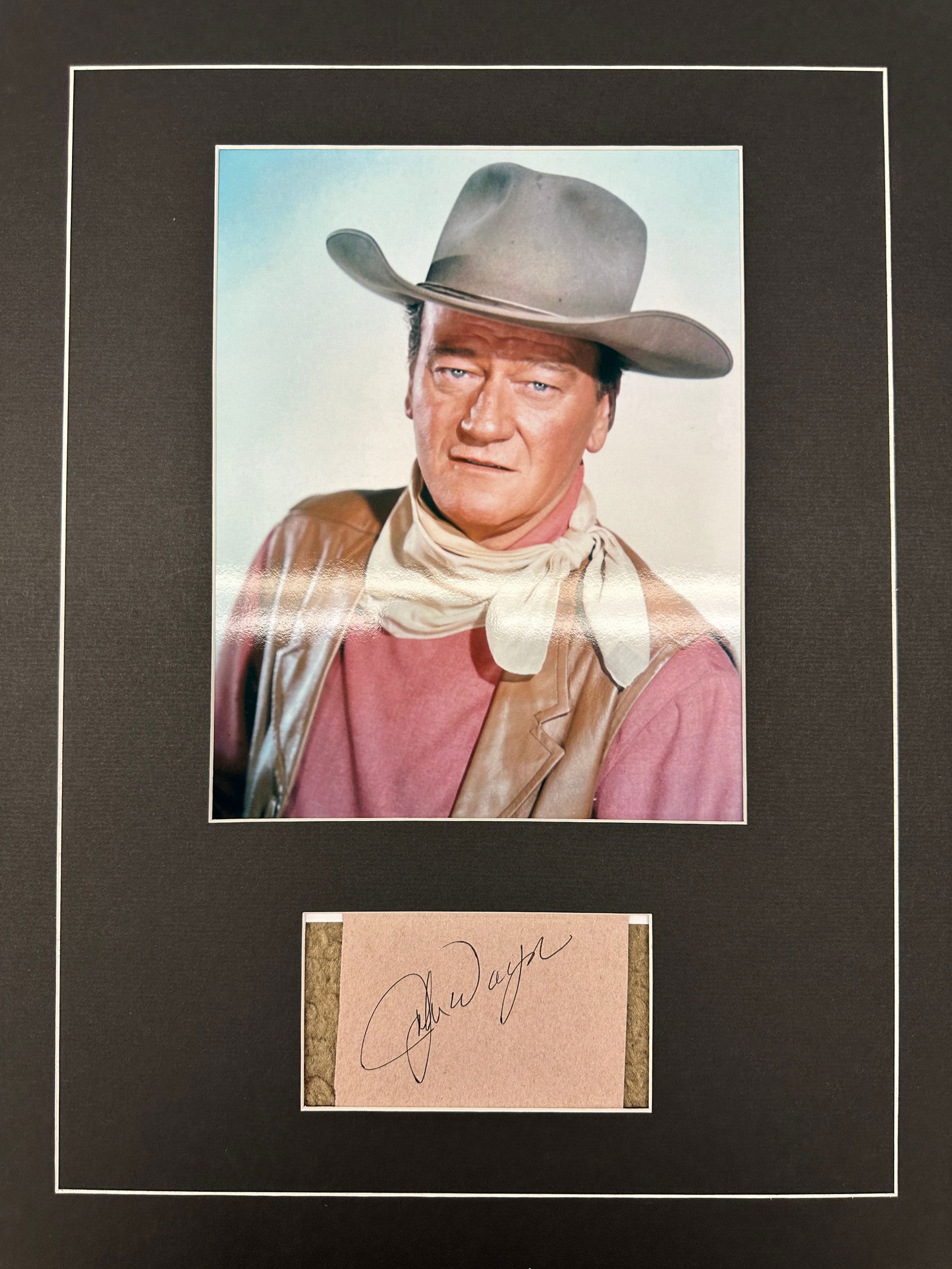 John Wayne Autograph Display (1 of 1)
