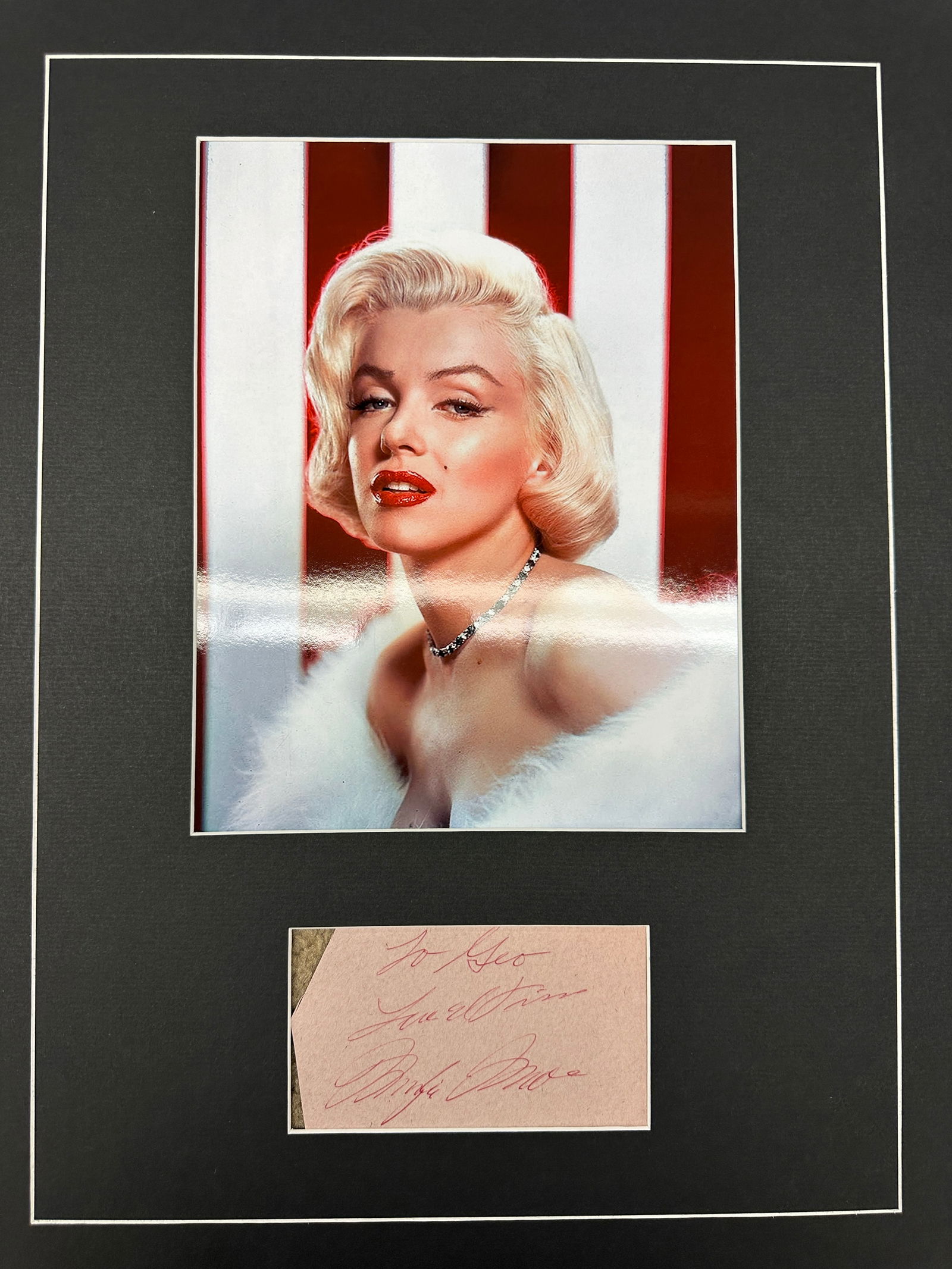 Marilyn Monroe Autograph Display (1 of 1)