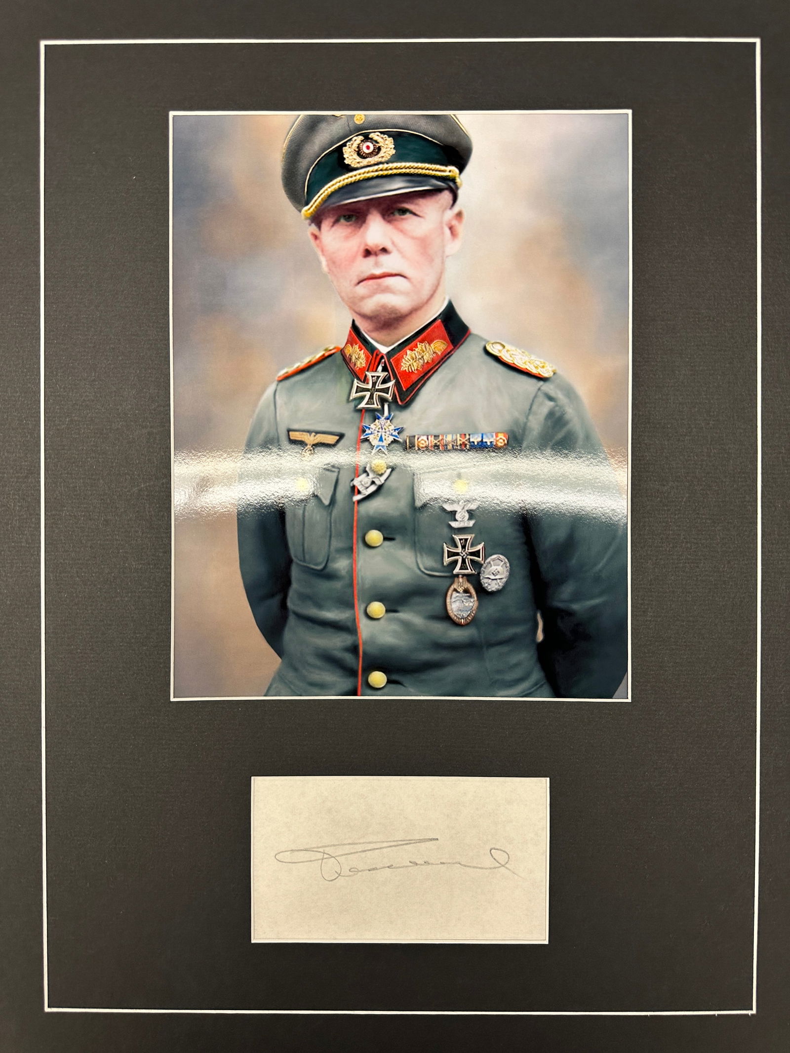 Erwin Rommel Autograph Display (1 of 1)