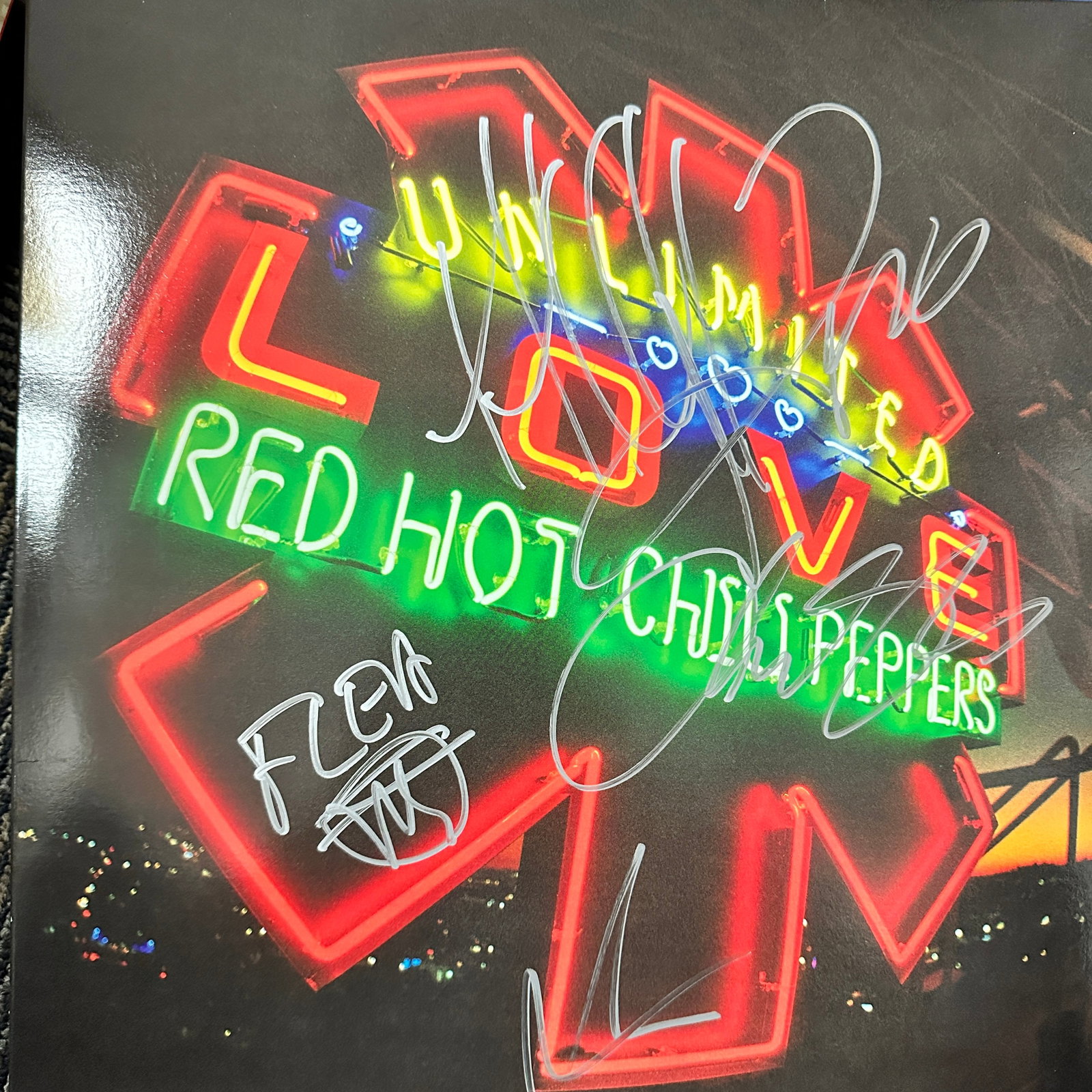 Red Hot Chili Peppers Autographed Album All 4: Displays are not framed, and can be framed for a cost. Framed items will state they are framed in the name of the item. All signed items come with a COA. All items now come with a 3rd Party COA from P