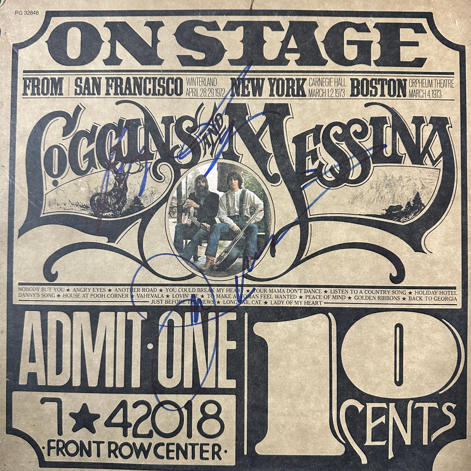 Loggins and Messina Autographed ALBUM: Displays are not framed, and can be framed for a cost. Framed items will state they are framed in the name of the item. All signed items come with a COA. All items now come with a 3rd Party COA from P