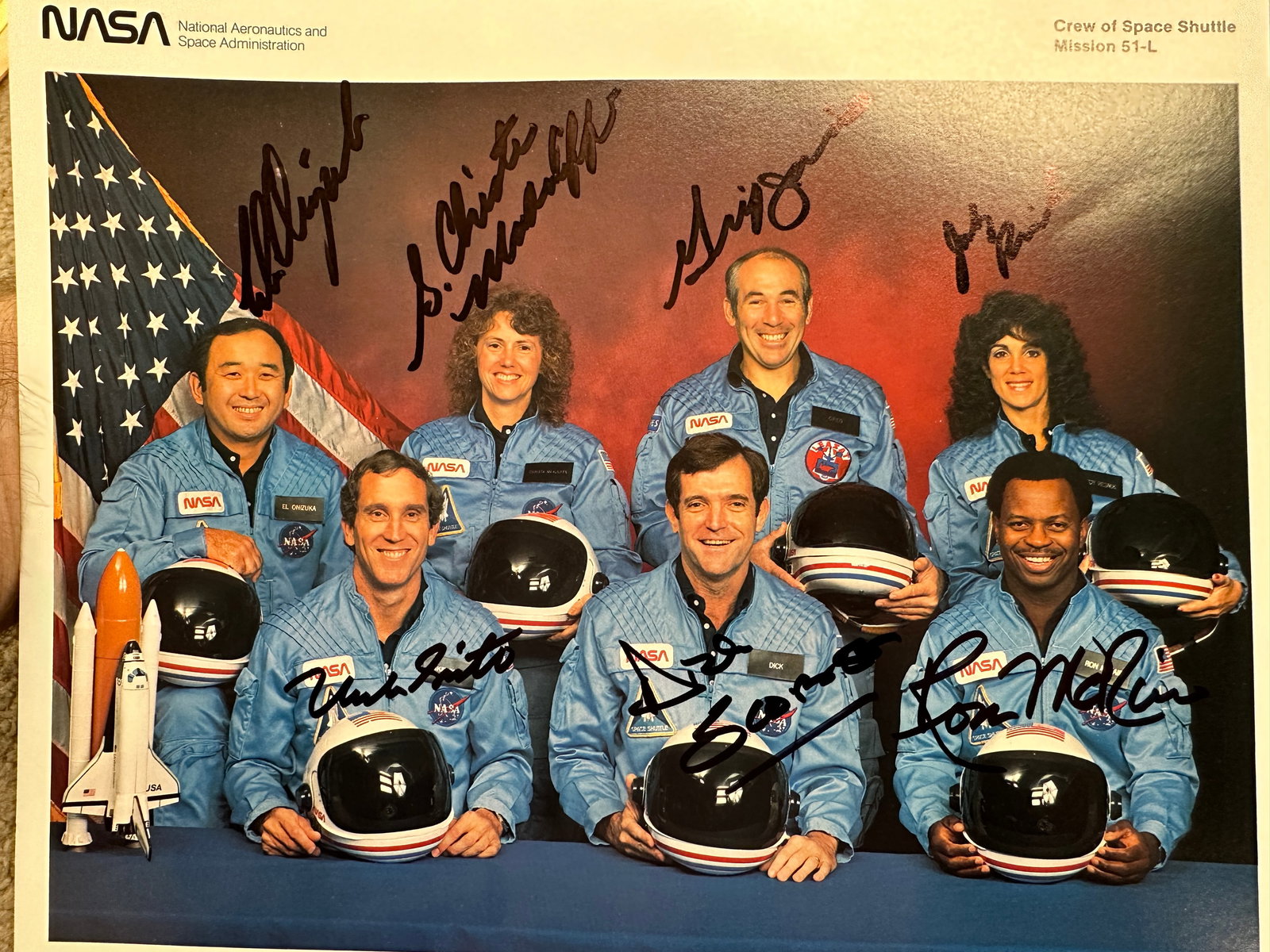 Autographed Challenger Crew Photo (1 of 1)