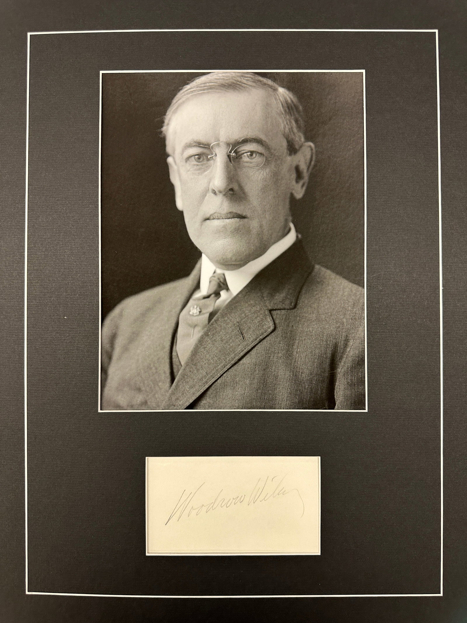 Woodrow Wilson Autograph Display (1 of 1)