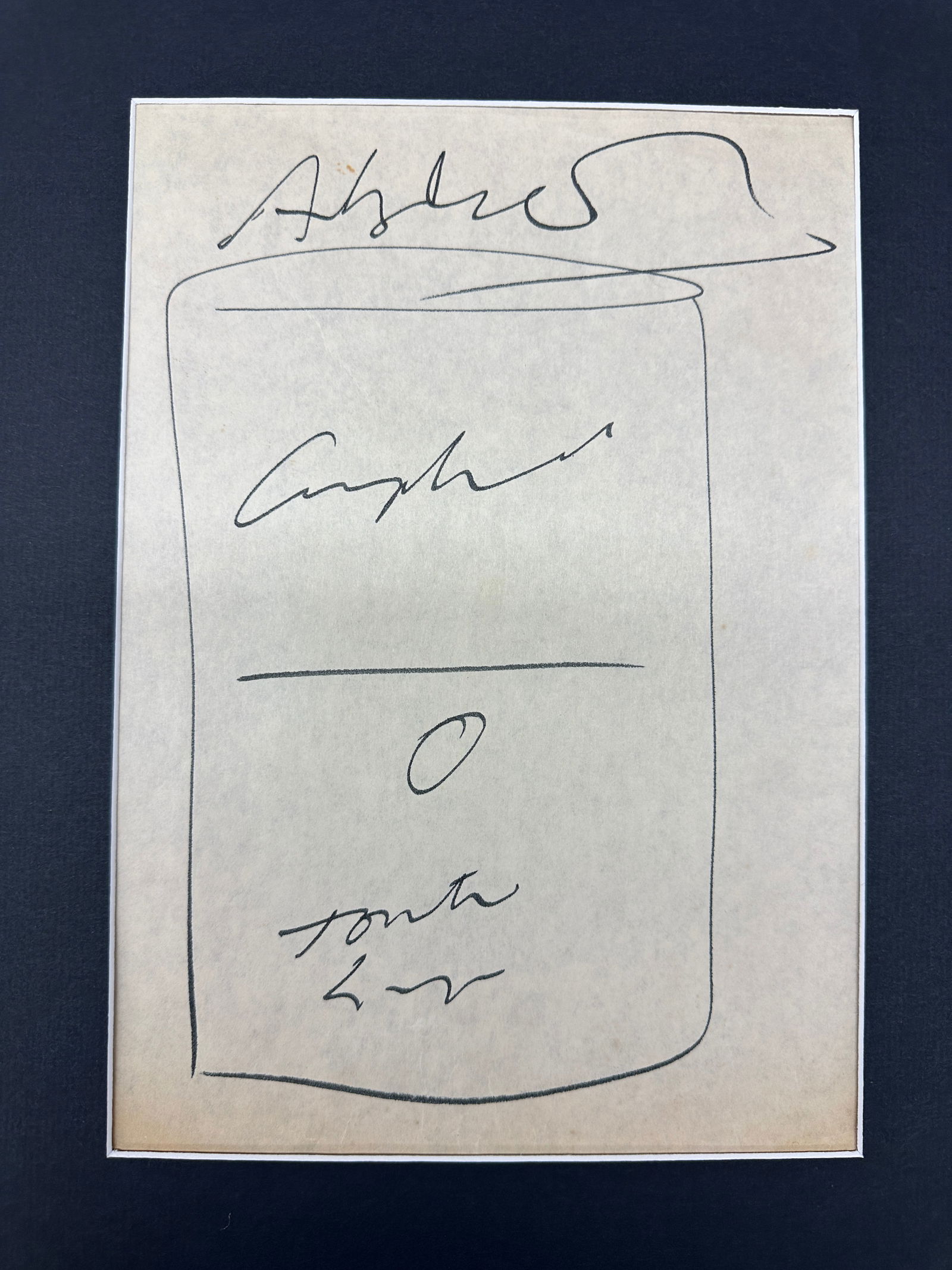 Andy Warhol Autographed Sketch (1 of 1)