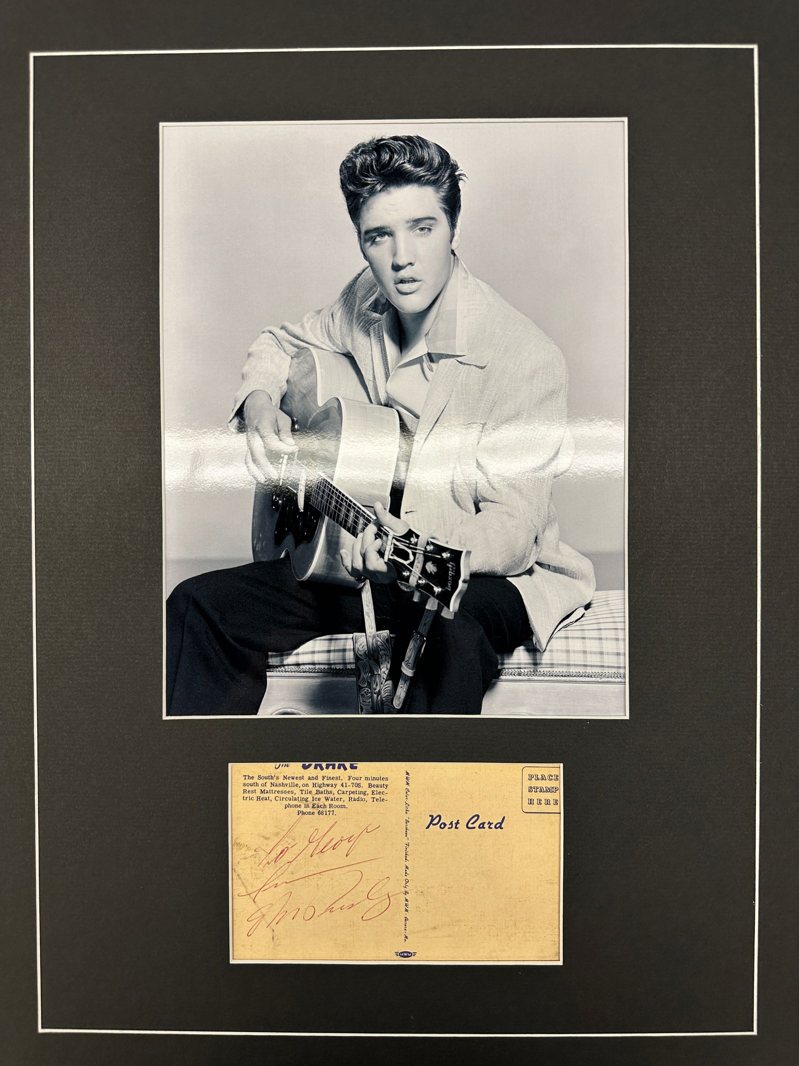 Elvis Presley Autographed Display (1 of 1)