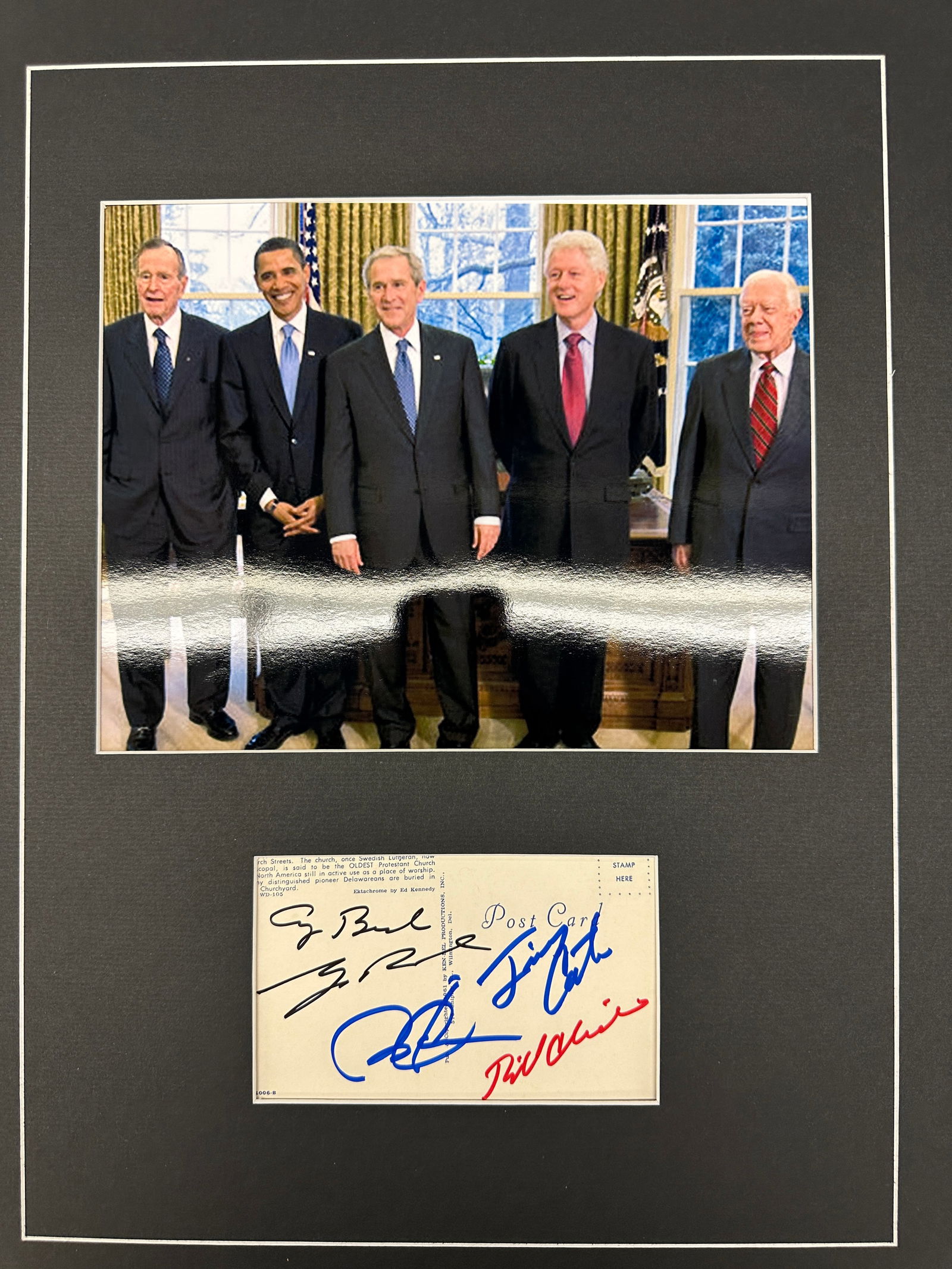 5 Presidents Autographed Display (1 of 1)