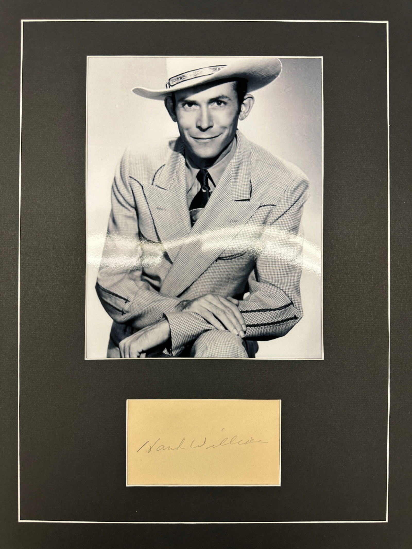 Hank Williams Autograph Display (1 of 1)