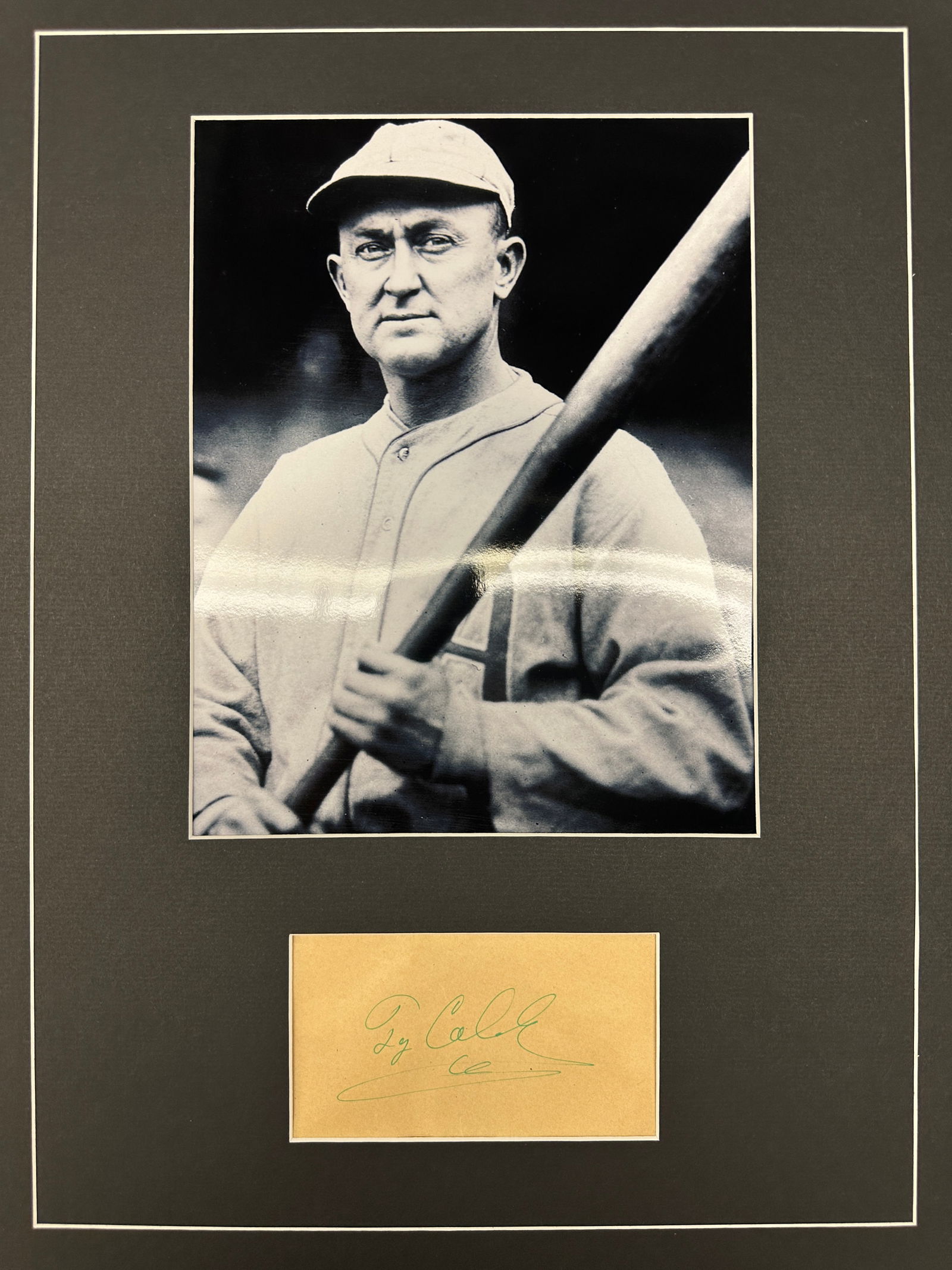 Ty Cobb Autograph Display (1 of 1)