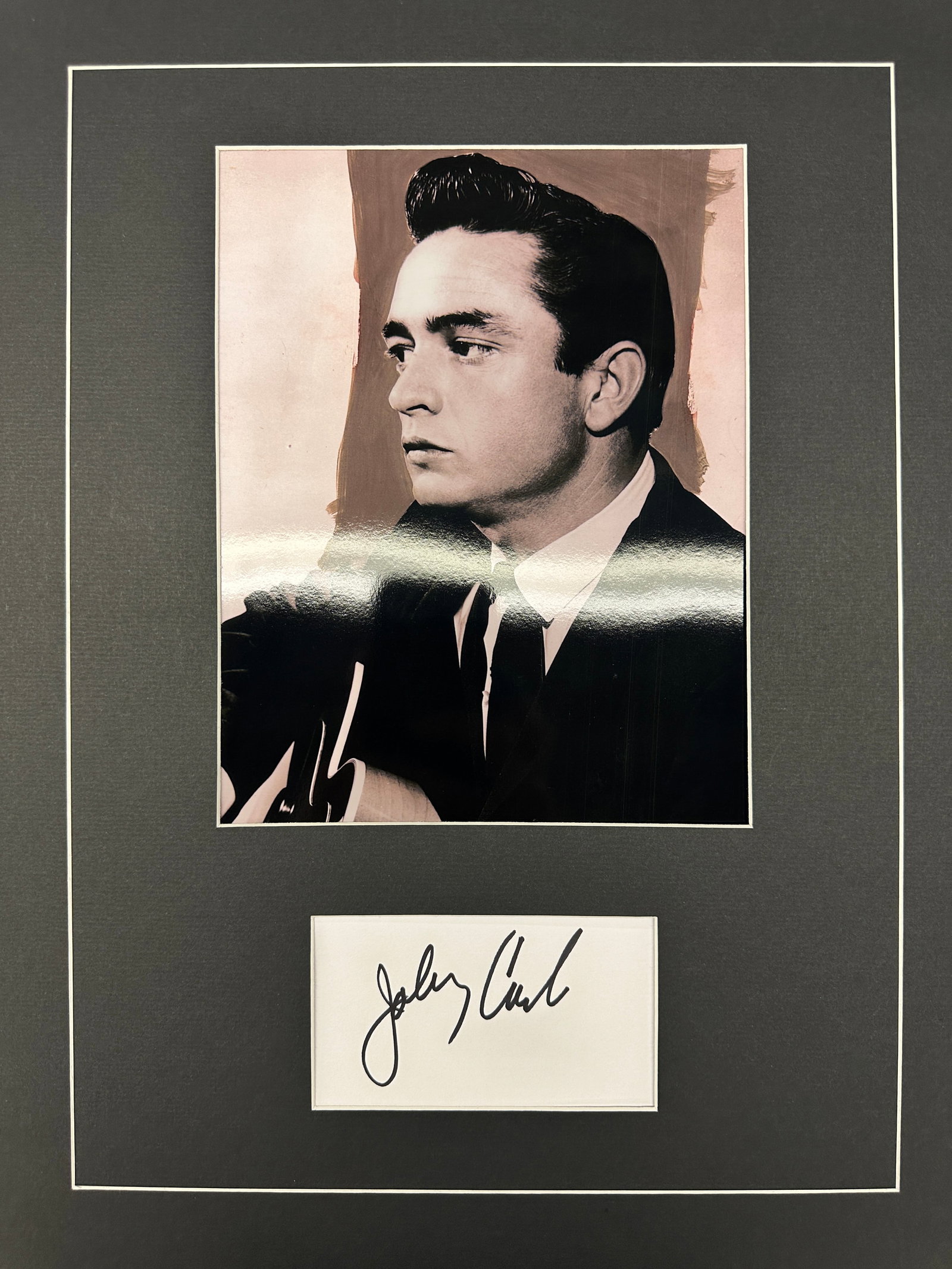 Johnny Cash Autograph Display (1 of 1)