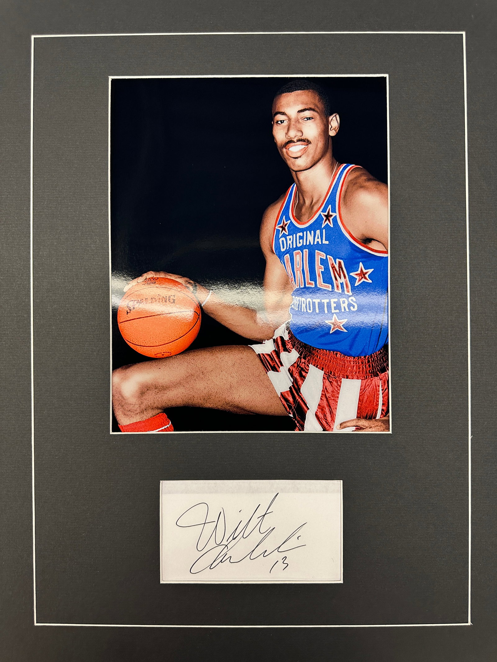 Wilt Chamberlain Autograph Display (1 of 1)