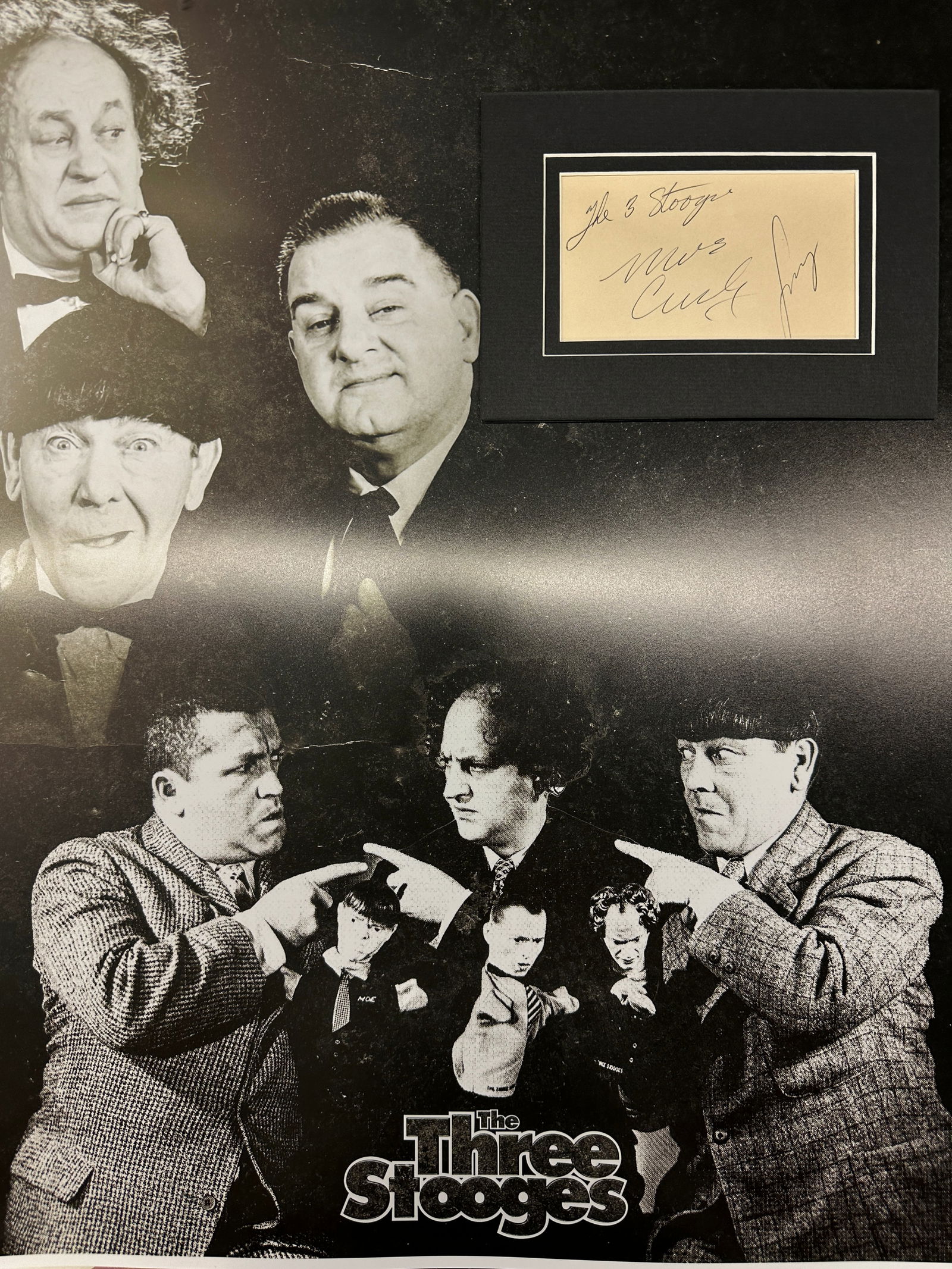 3 Stooges Autograph Display (1 of 1)