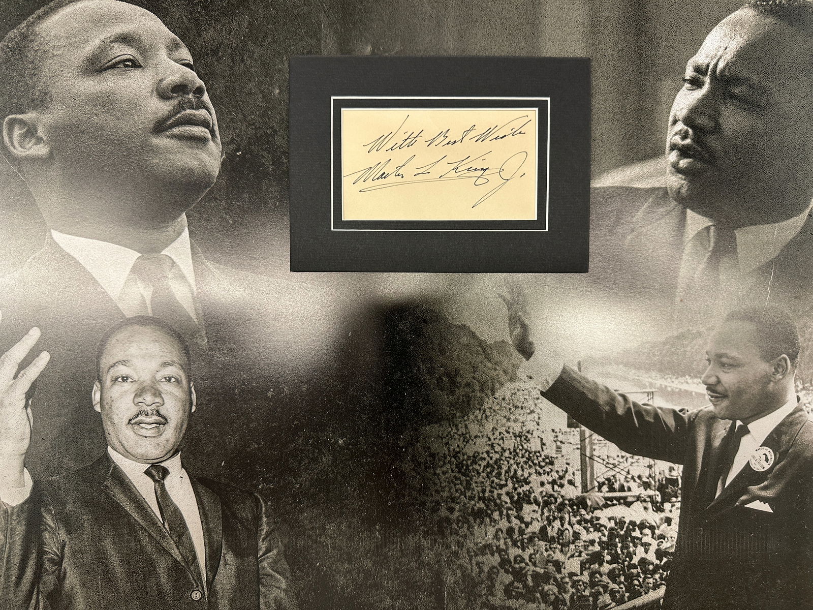 Martin Luther King JR Autograph Display (1 of 1)