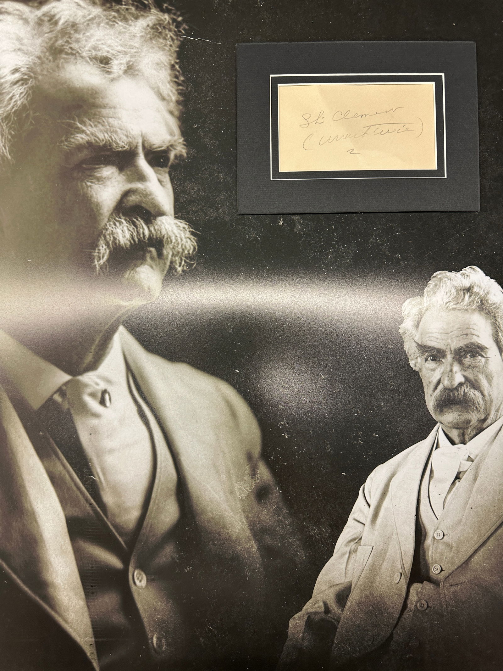 Mark Twain Autograph Display (1 of 1)