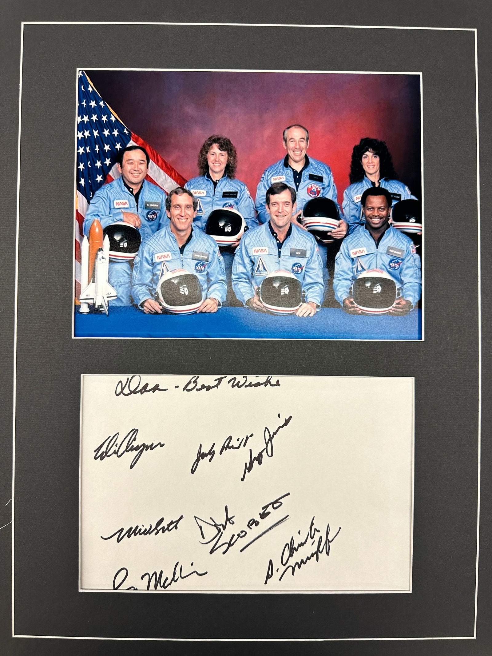 Challenger Shuttle Crew Autograph Display (1 of 1)