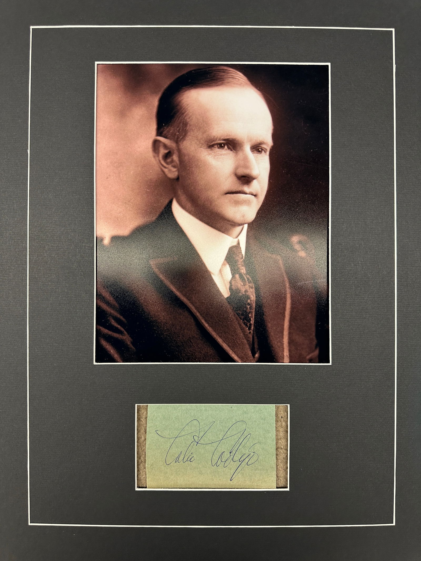 Calvin Coolidge Autograph Display (1 of 1)
