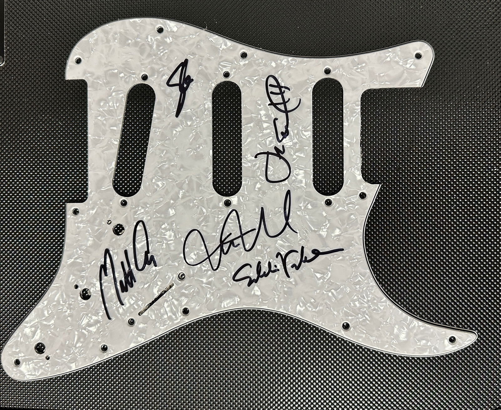 Pearl Jam Autographed Pickguard All 5 (1 of 1)