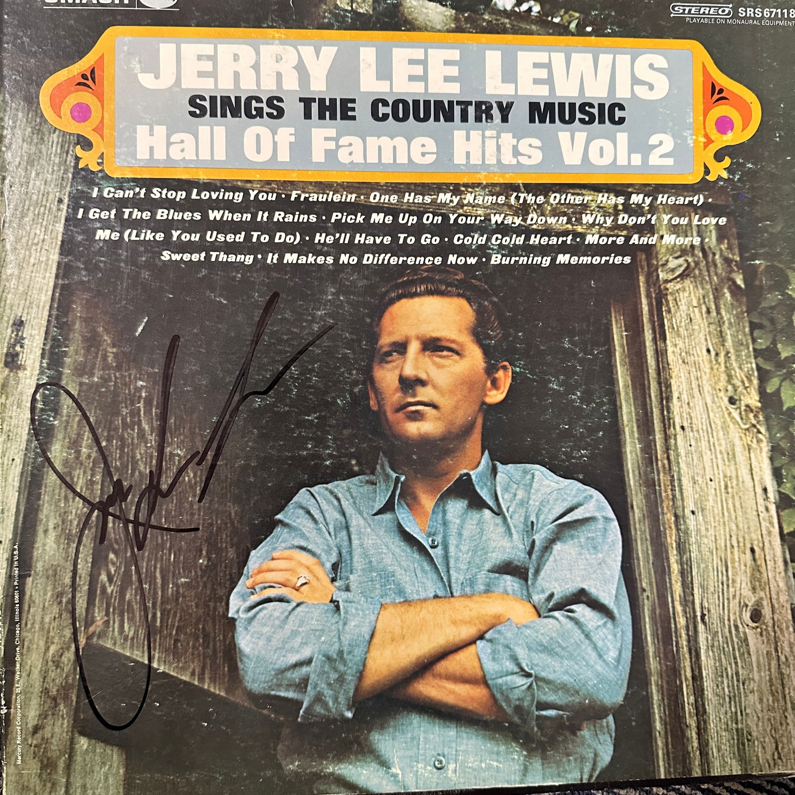Jerry Lee Lewis Autographed Album (1 of 1)