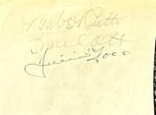 Babe Ruth Jimmie Foxx Ott Autographed PAGE