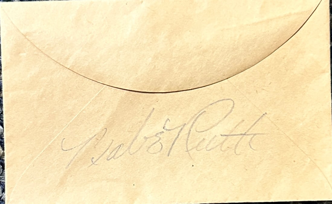 Babe Ruth Autographed Small Envelope (1 of 1)