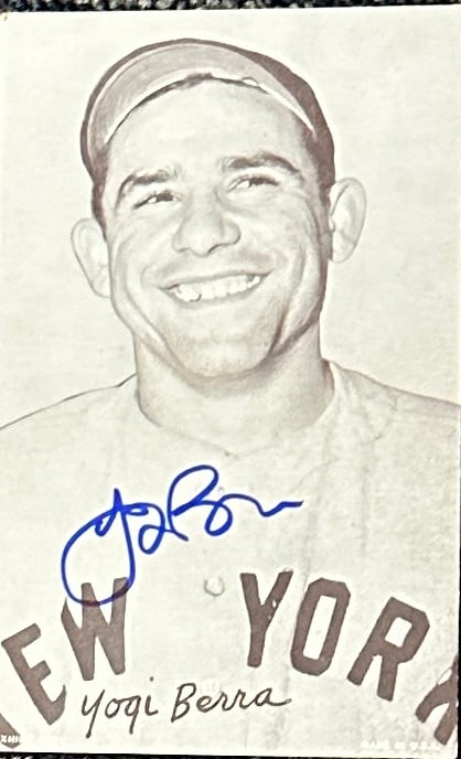 Yogi Berra Autographed Card (1 of 1)