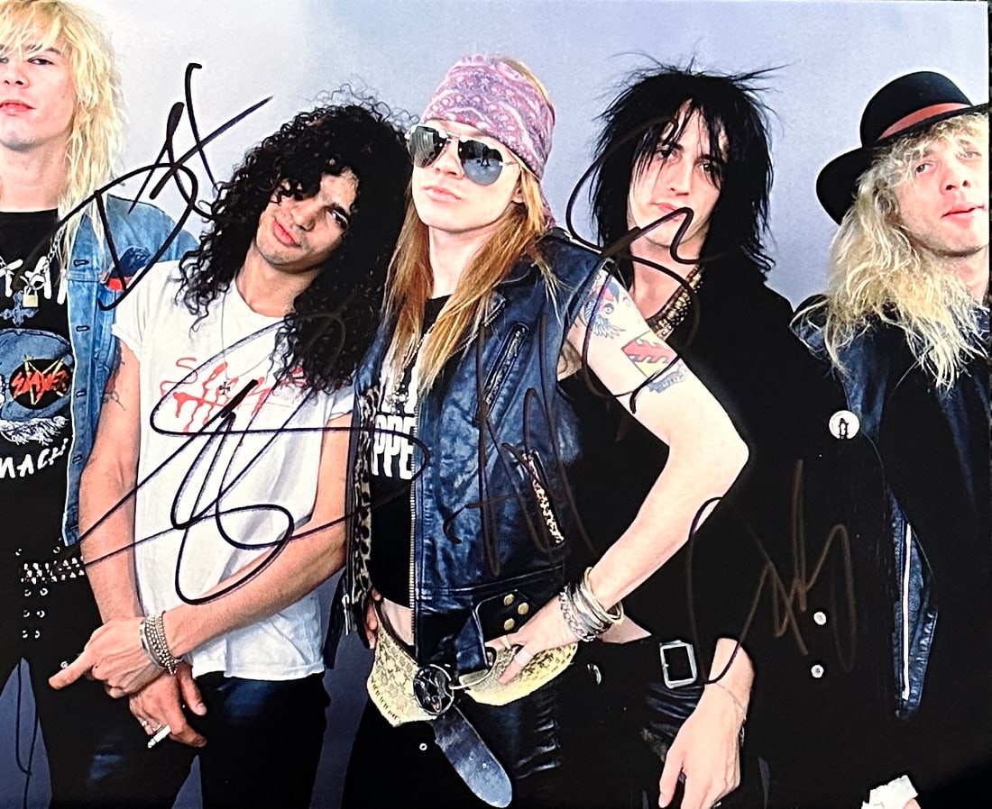 Guns and Roses Autographed 8X10 (1 of 1)