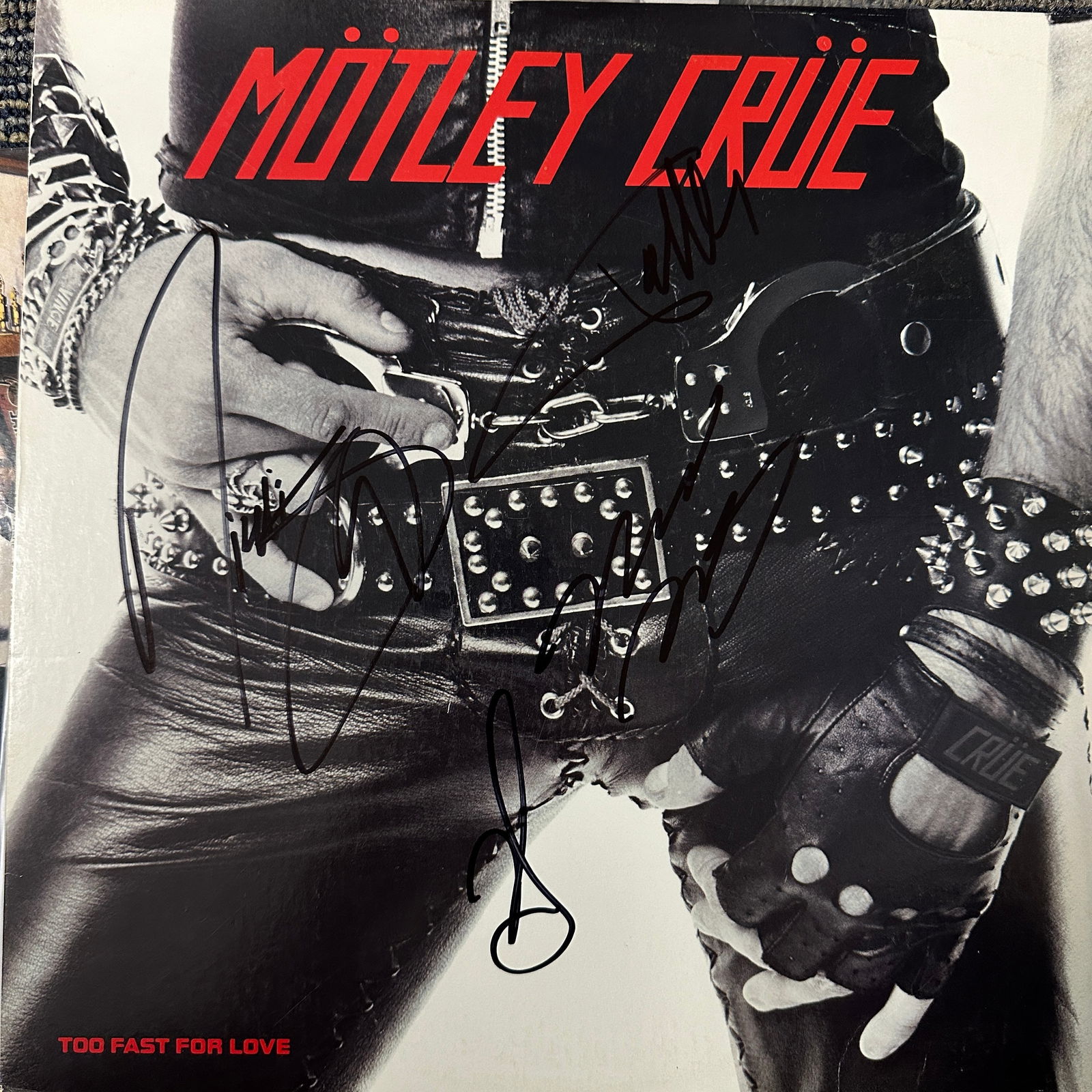 Motley Crue AUTOGRAPHED Album All 4 (1 of 1)