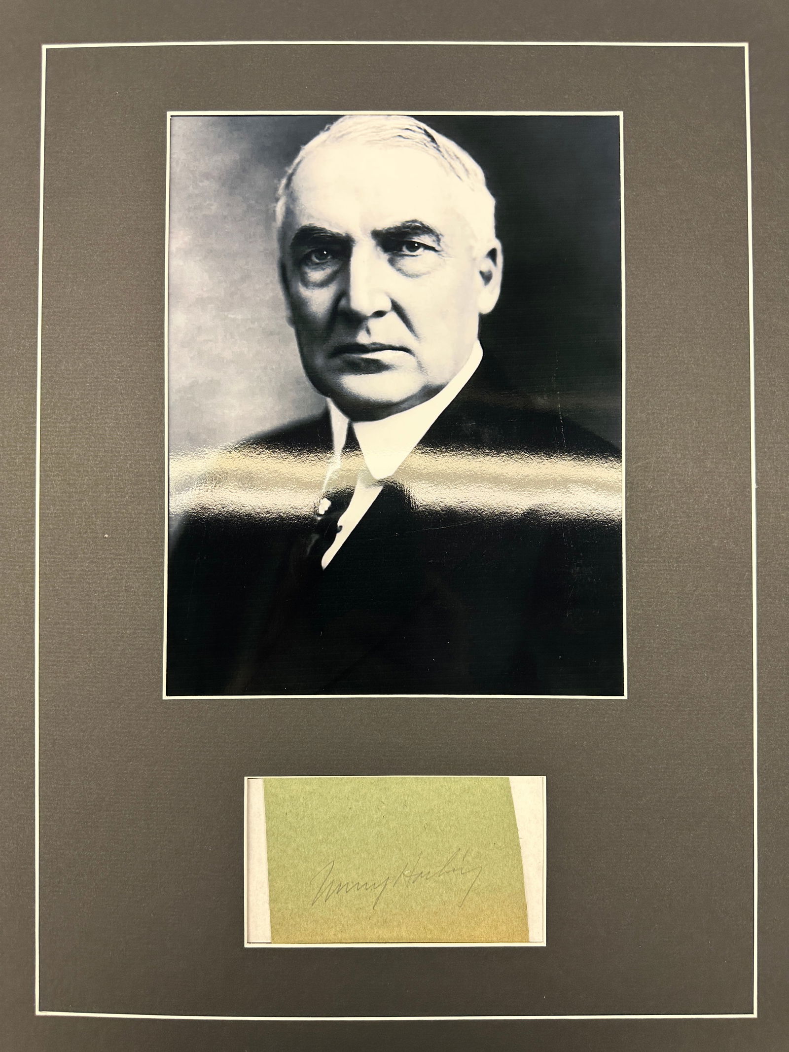 Warren G Harding Autograph Display (1 of 1)