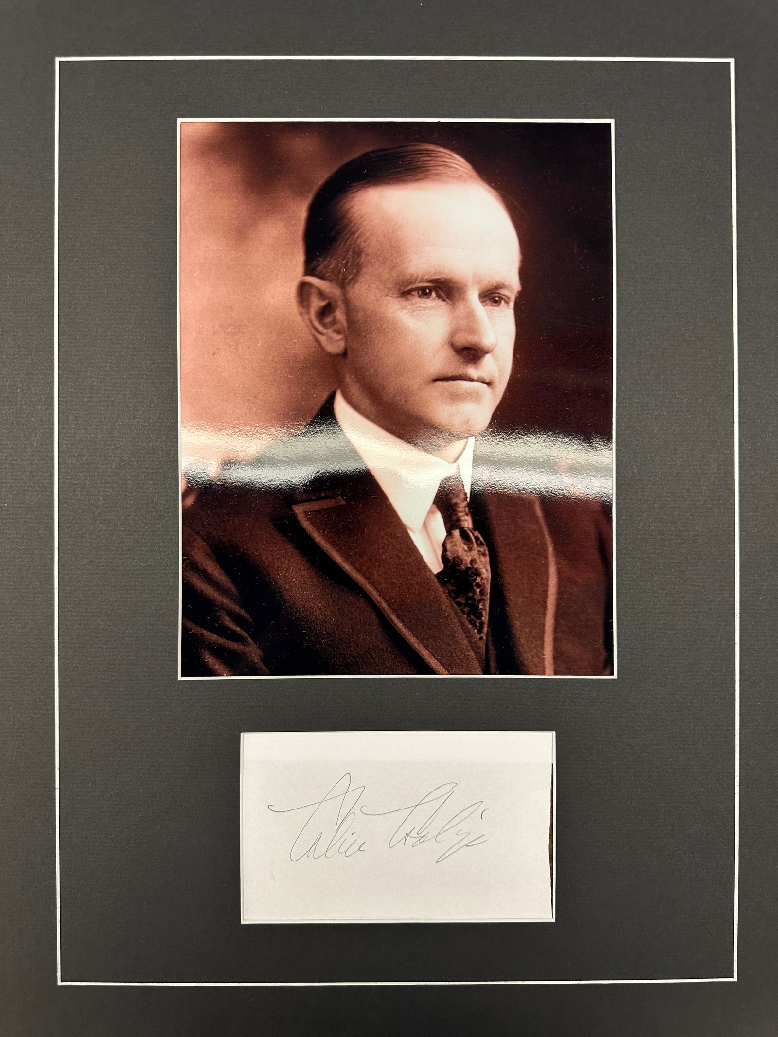 Calvin Coolidge Autograph Display (1 of 1)