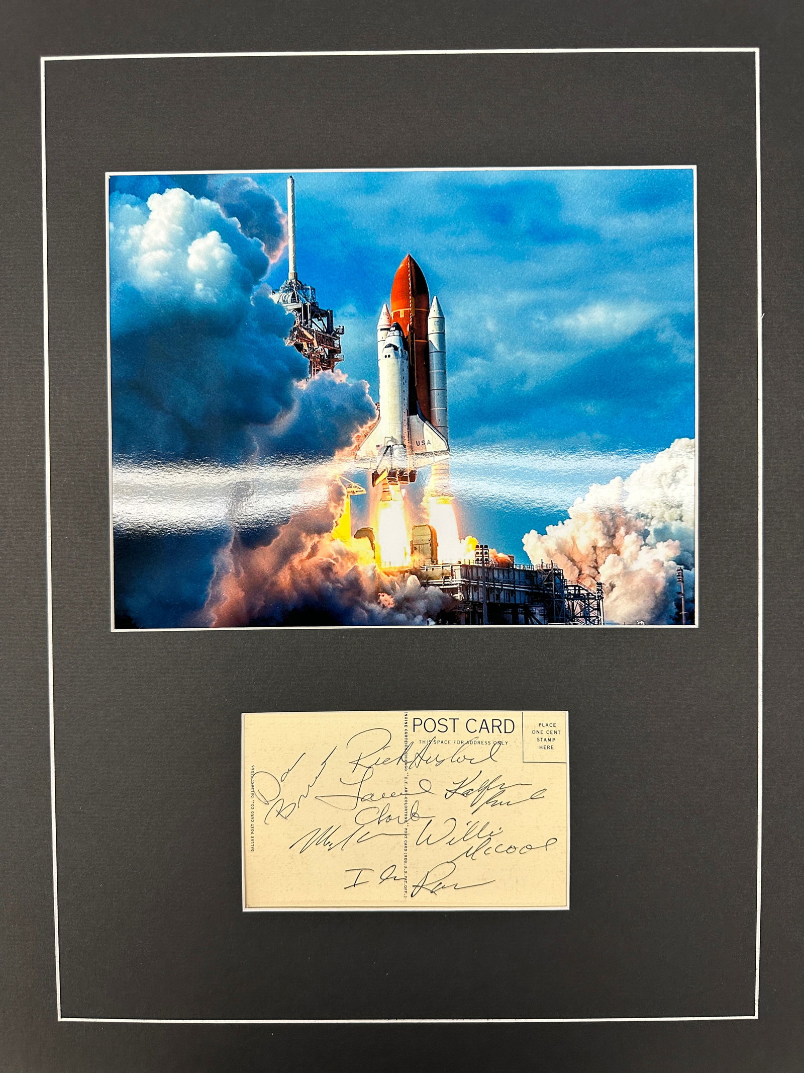 Columbia Shuttle Crew Autograph Display (1 of 1)