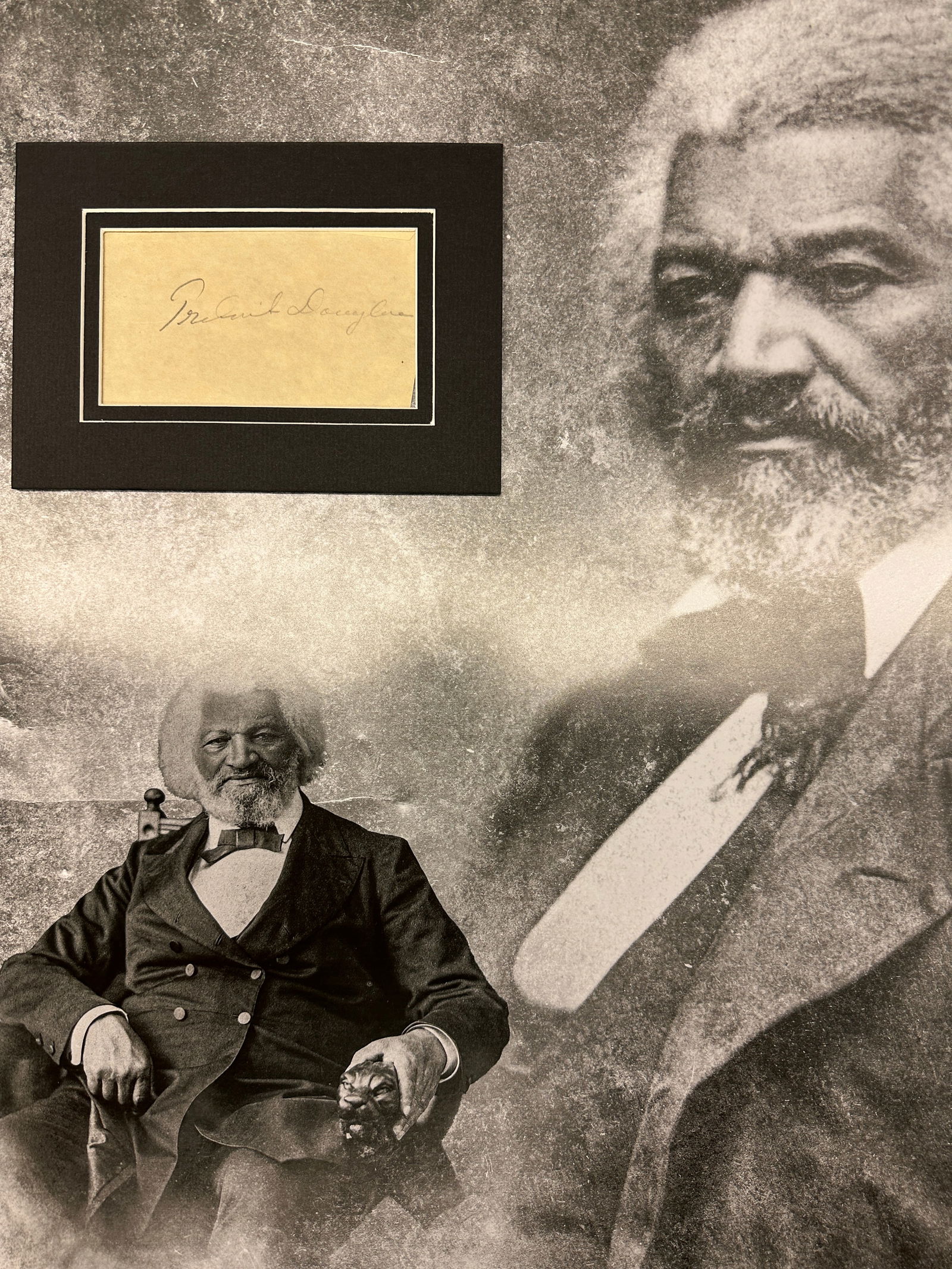 Frederick Douglas Autograph Display: Displays are not framed, and can be framed for a cost. Framed items will state they are framed in the name of the item. All signed items come with a COA. All items now come with a 3rd Party COA from P