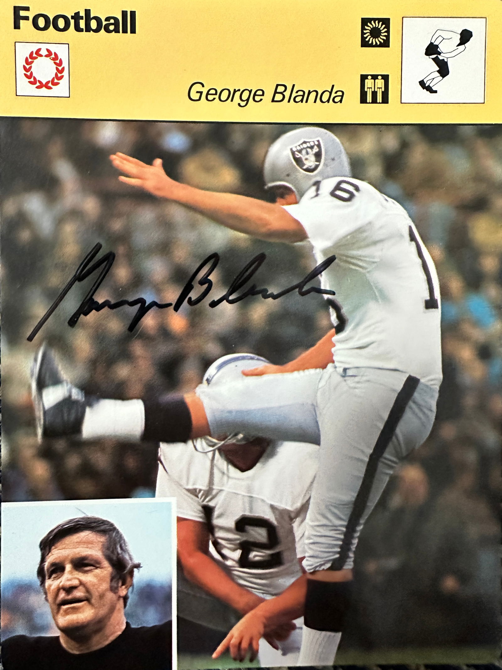 George Blanda Autographed Card (1 of 1)