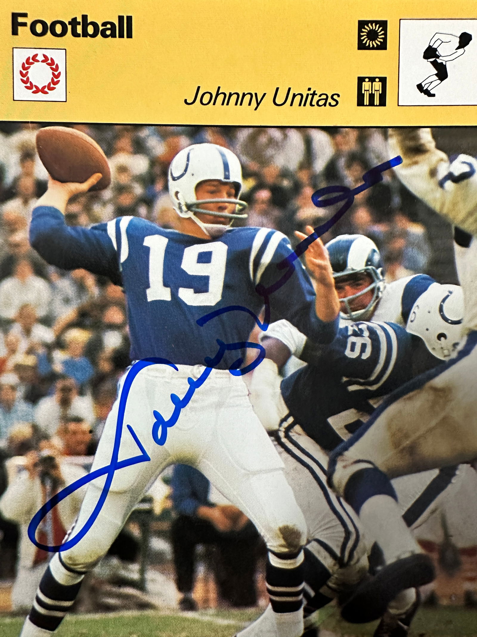 Johnny Unitas Autographed Card (1 of 1)