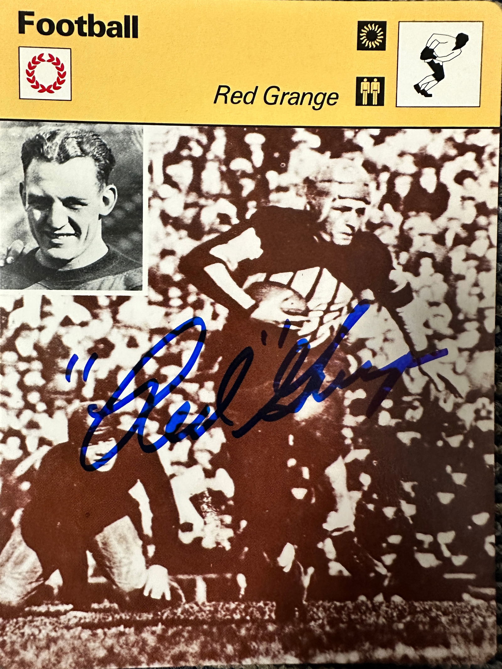 Red Grange Autographed Card (1 of 1)