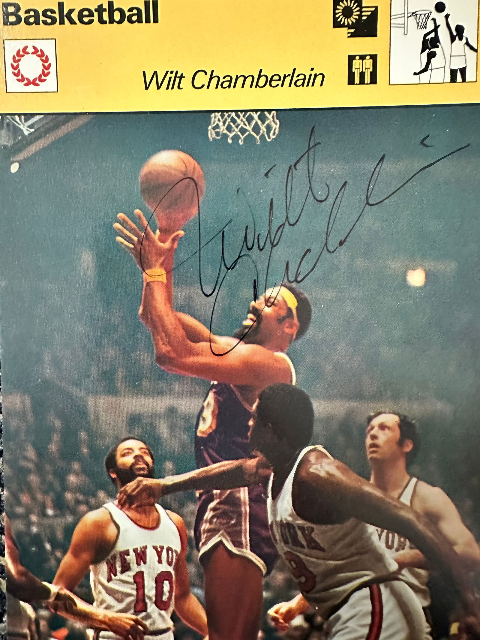 Wilt Chamberlain Autographed Card (1 of 1)