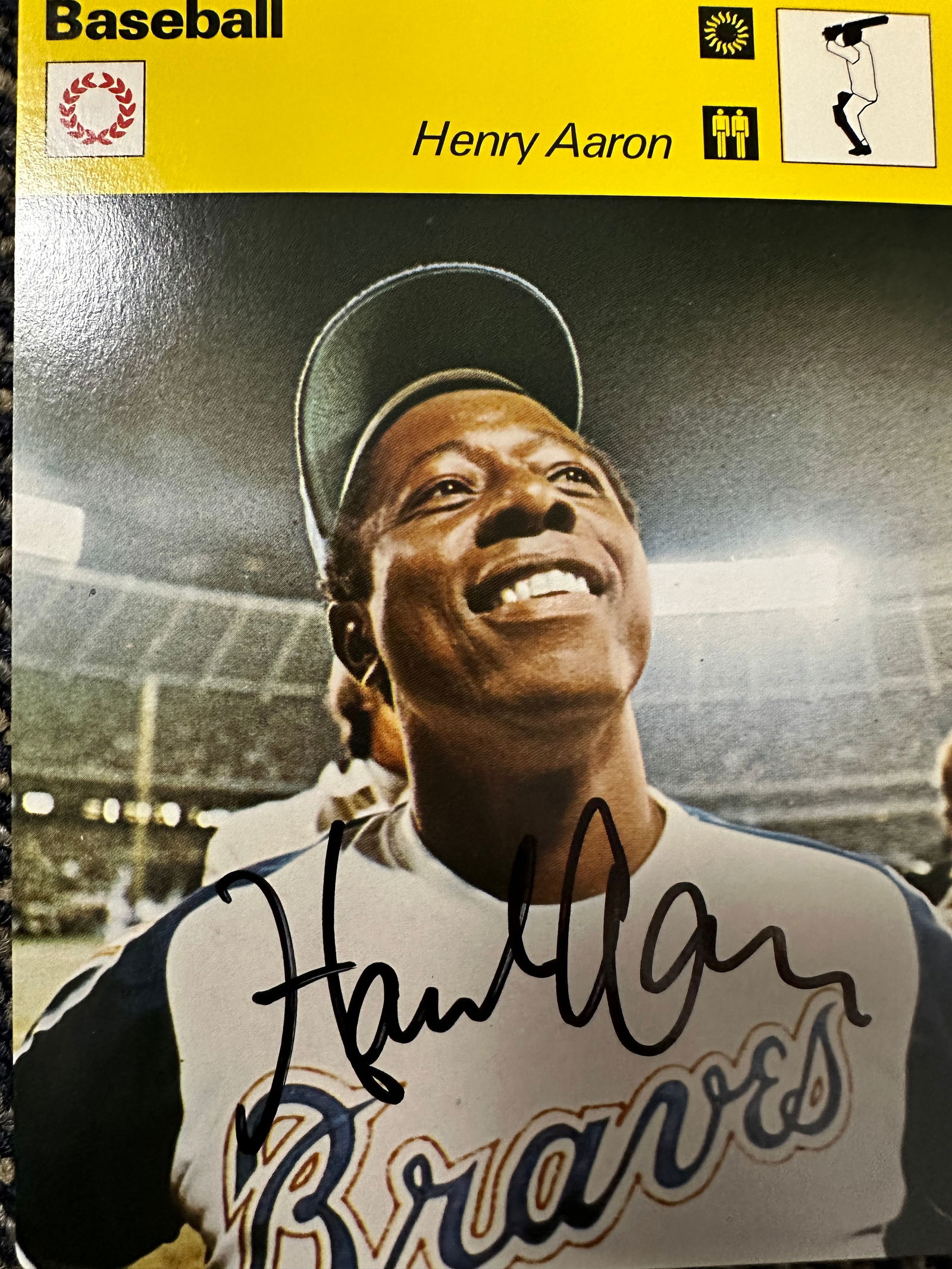 Hank Aaron Autographed Card (1 of 1)