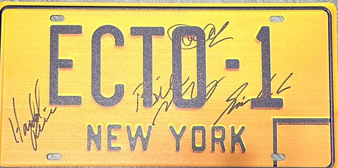 Ghostbusters AUTOGRAPHED License MURRAY RAMIS AKROYD HUDSON!: Displays are not framed, and can be framed for a cost. Framed items will state they are framed in the name of the item. All signed items come with a COA. All items now come with a 3rd Party COA from P
