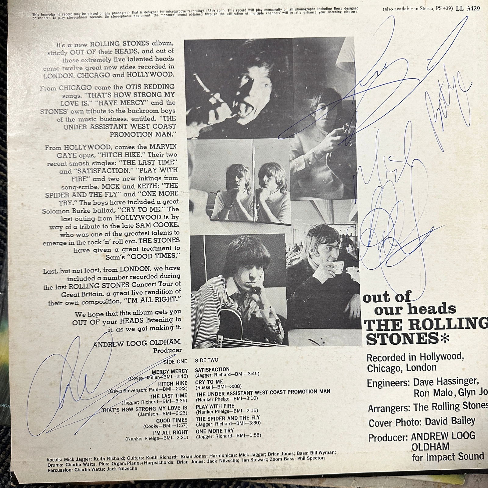The Rolling Stones Autographed Album BRIAN JONES! (1 of 1)