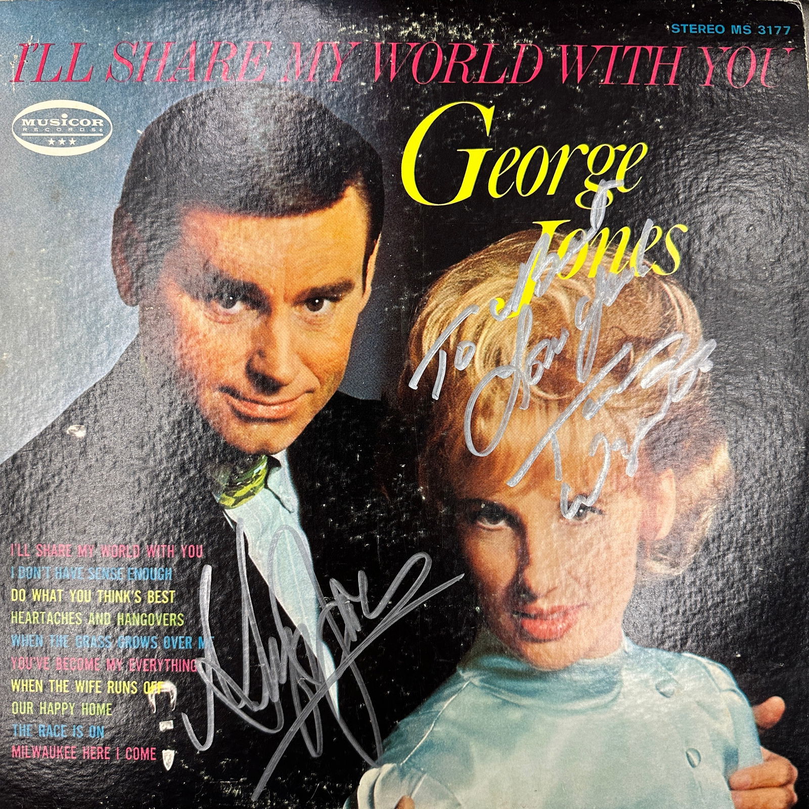 George Jones And Tammy Wynette Autographed Album (1 of 1)