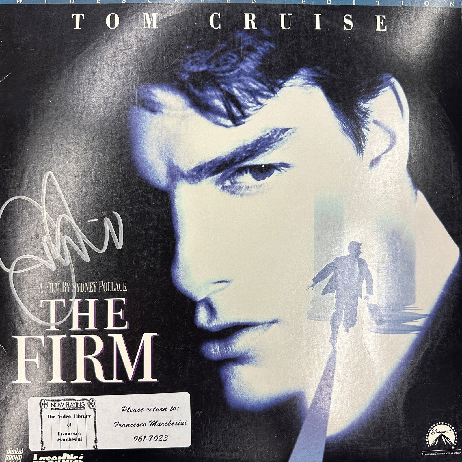Tom Cruise Autographed Laserdisc (1 of 1)