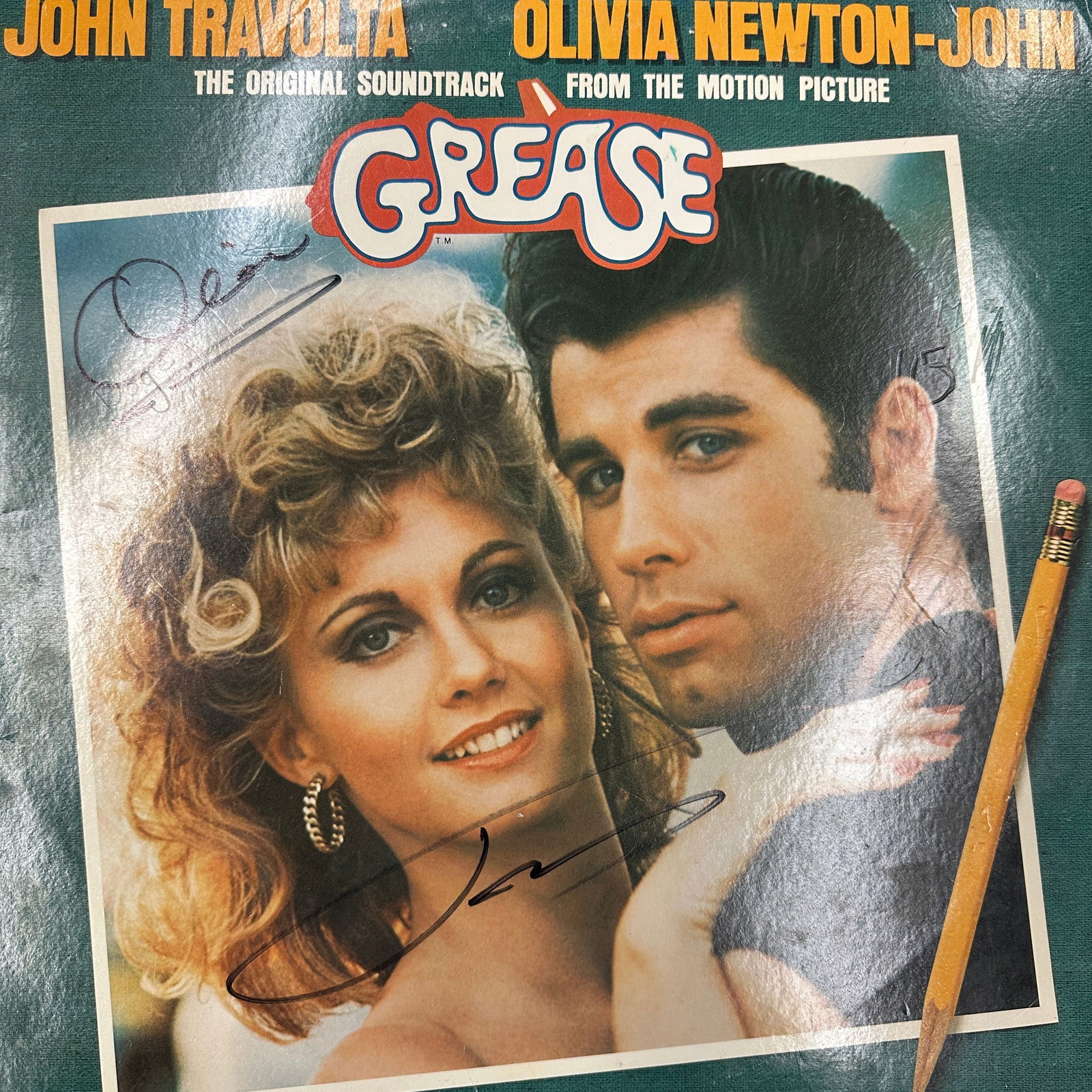 Olivia Newton John and John Travolta Autographed Album (1 of 1)