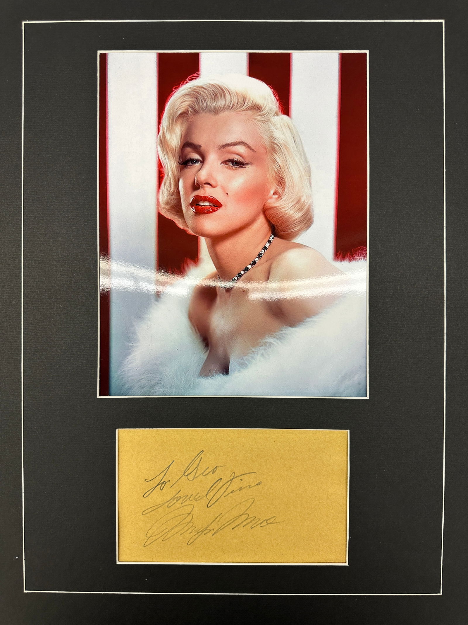 Marilyn Monroe Autograph Display (1 of 1)