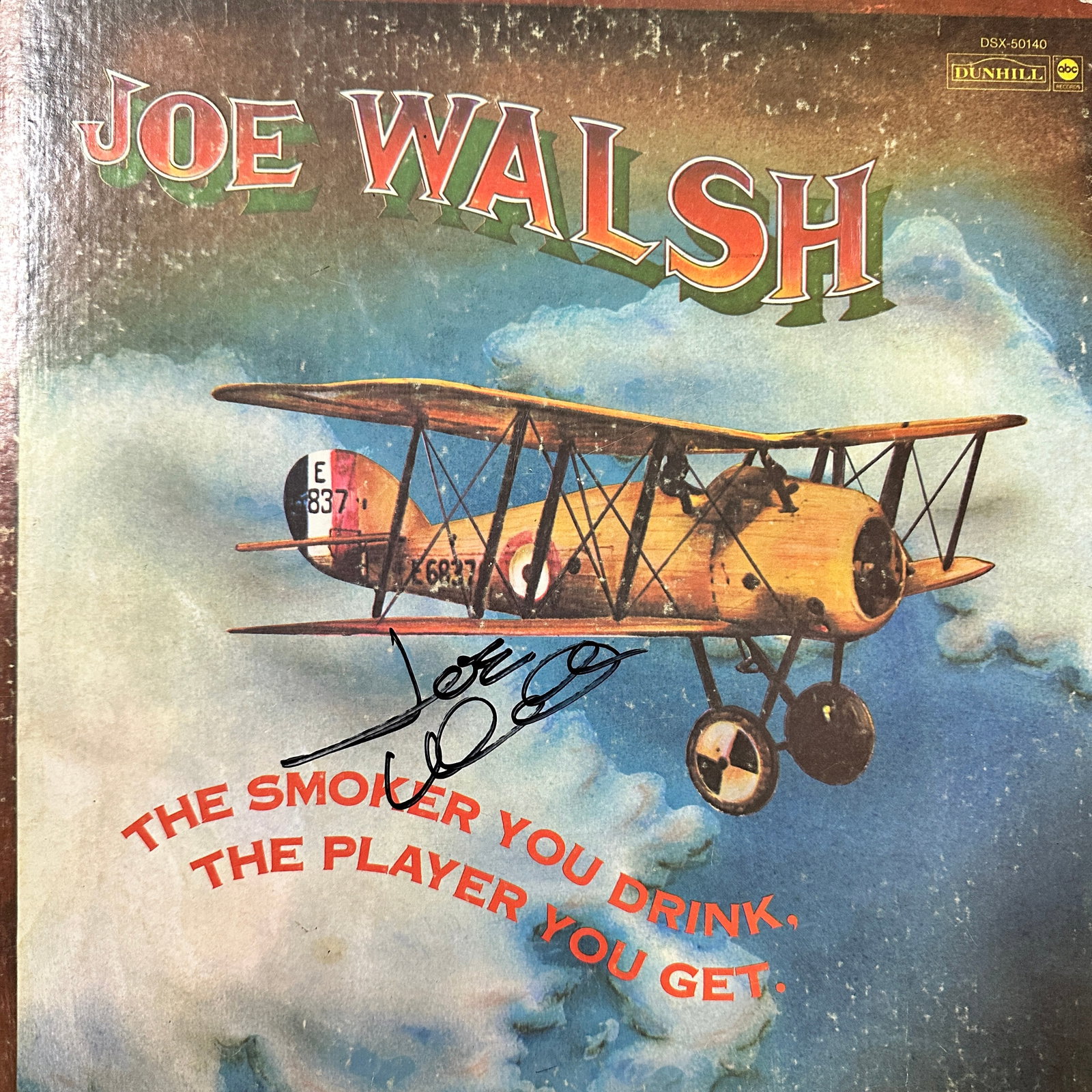 Joe Walsh Autographed ALBUM: Displays are not framed, and can be framed for a cost. Framed items will state they are framed in the name of the item. All signed items come with a COA. All items now come with a 3rd Party COA from P