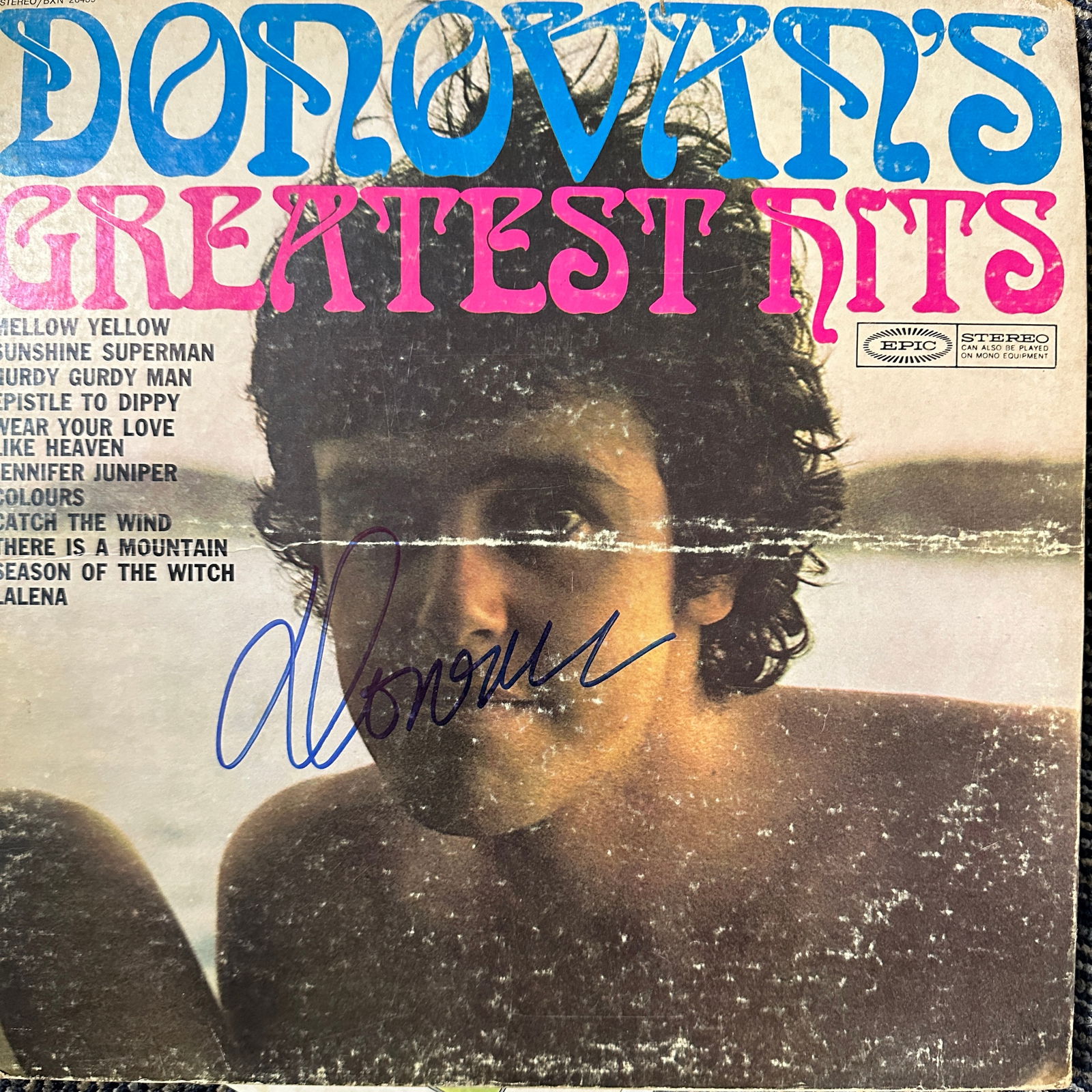 Donovan Autographed ALBUM: Displays are not framed, and can be framed for a cost. Framed items will state they are framed in the name of the item. All signed items come with a COA. All items now come with a 3rd Party COA from P