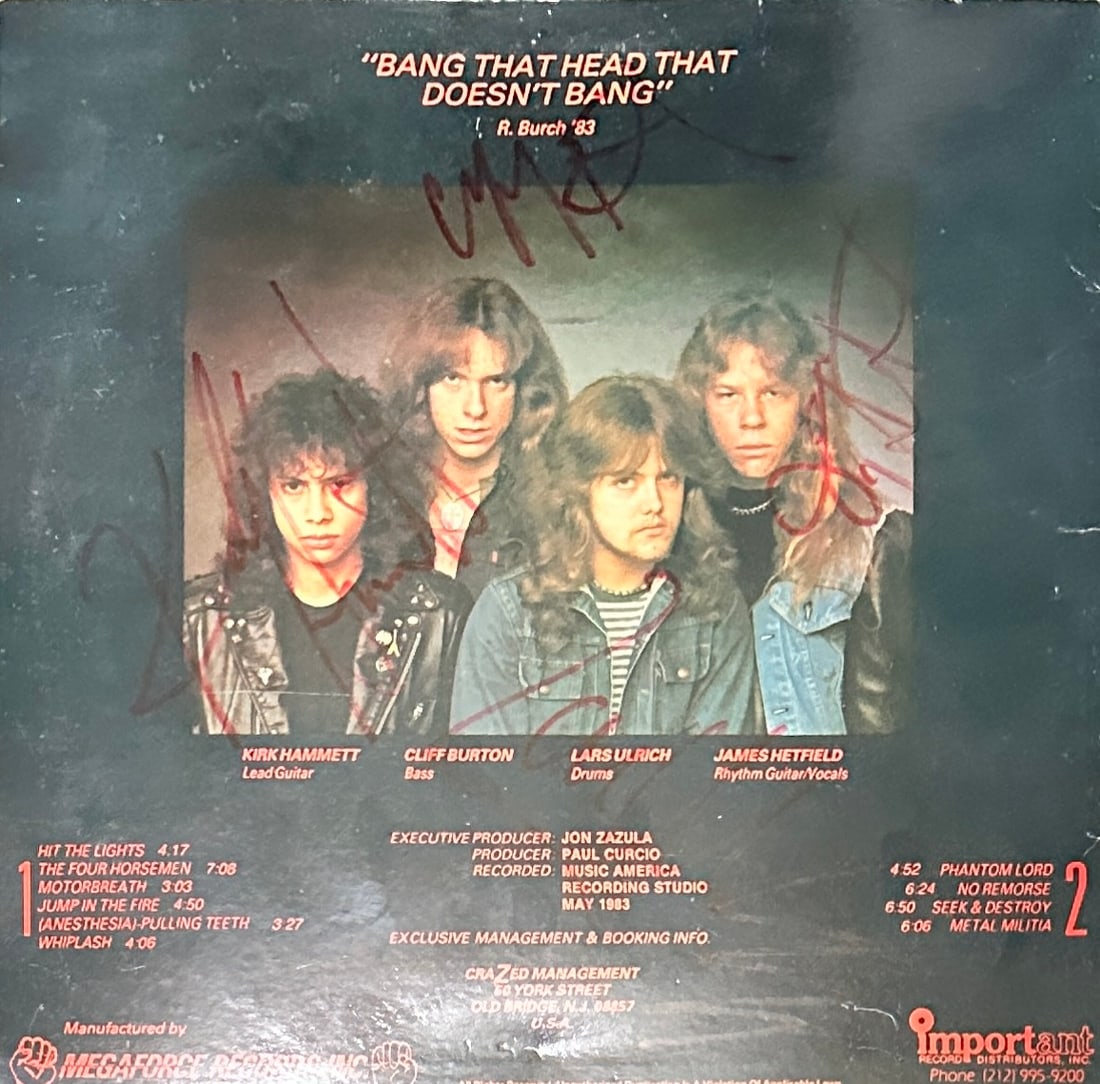Metallica Autographed Album All 4 JAMES KIRK CLIFF LARS (1 of 1)