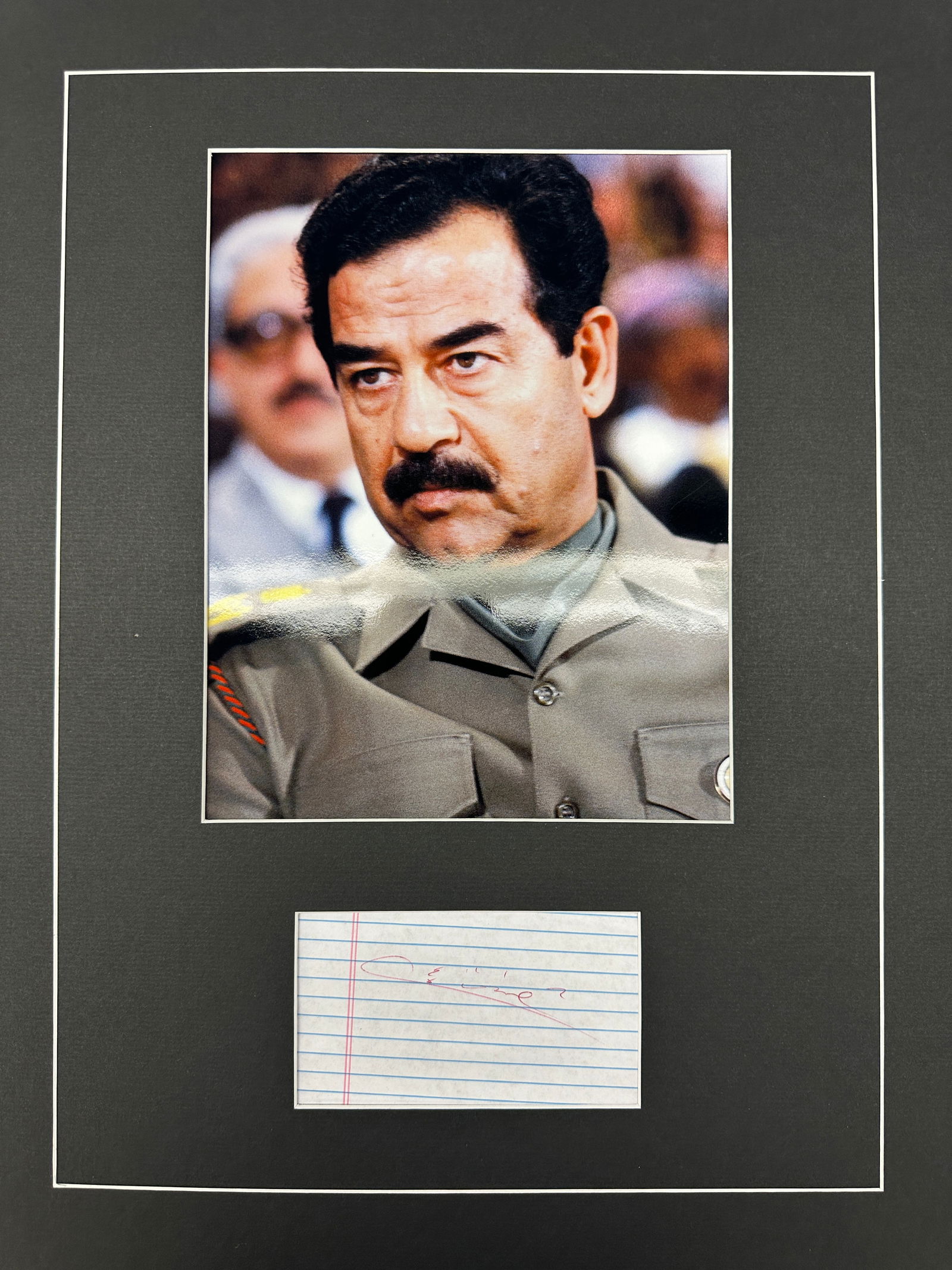 Saddam Hussain Autograph Display (1 of 1)