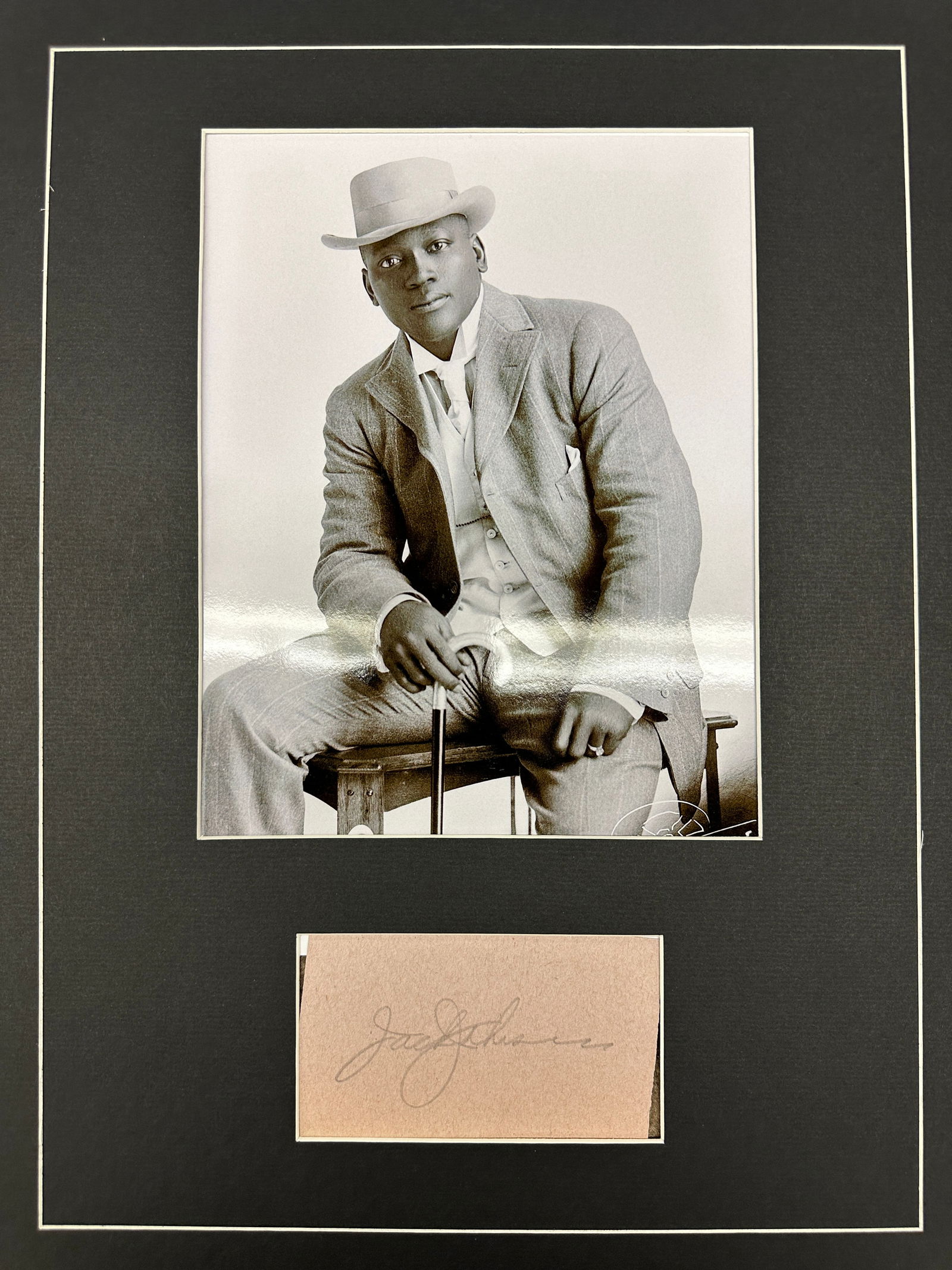 Jack Johnson Autograph Display (1 of 1)