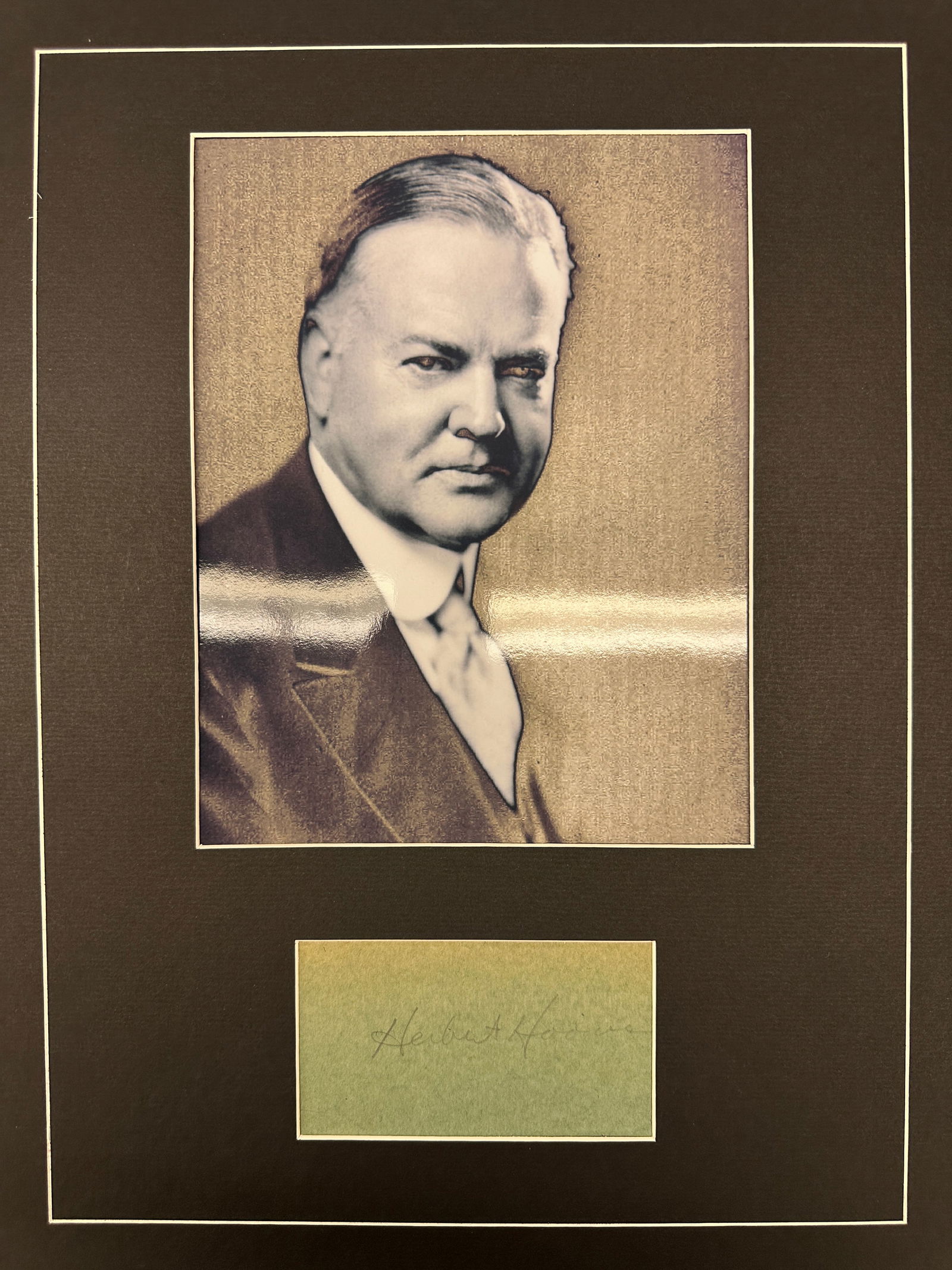 Herbert Hoover Autograph Display (1 of 1)